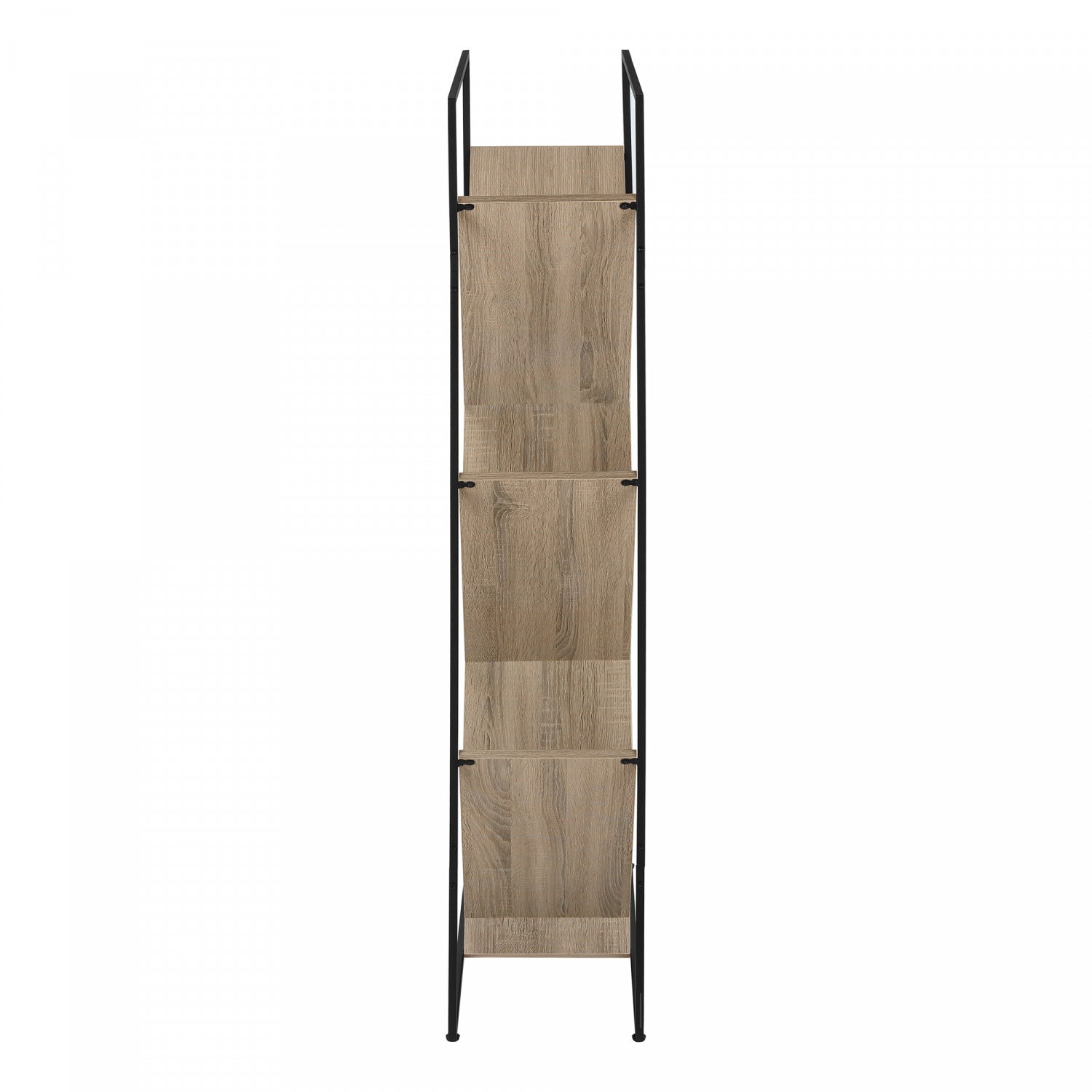 Modern Sova Bookcase - Dark Taupe Wooden Bookshelf for Living Room, Bedroom & Office Storage | Stylish Home Decor Furniture for Books & Display Items