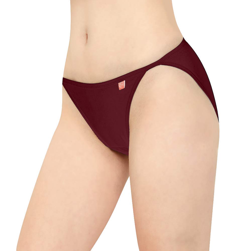 INNERSY Women's High Cut Cotton Underwear - Soft, Stretchable & Breathable Hipster Panties - 6 Pack Assorted Colors - Perfect for Daily Wear, Yoga & Workouts