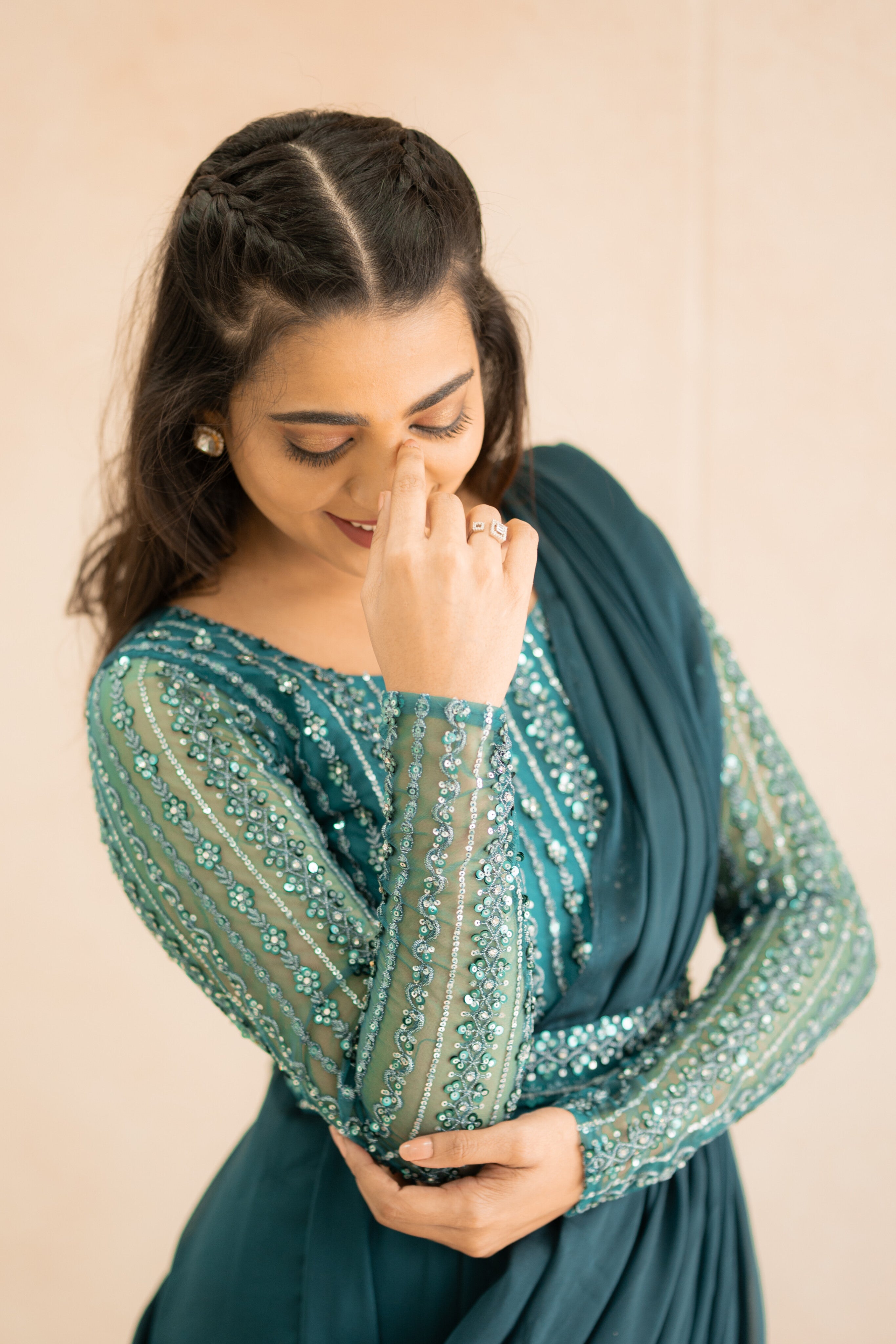 DD420 Sreeja Designer Anarkali Kurti - Elegant Indian Ethnic Dress for Women | Perfect for Weddings, Festivals & Special Occasions