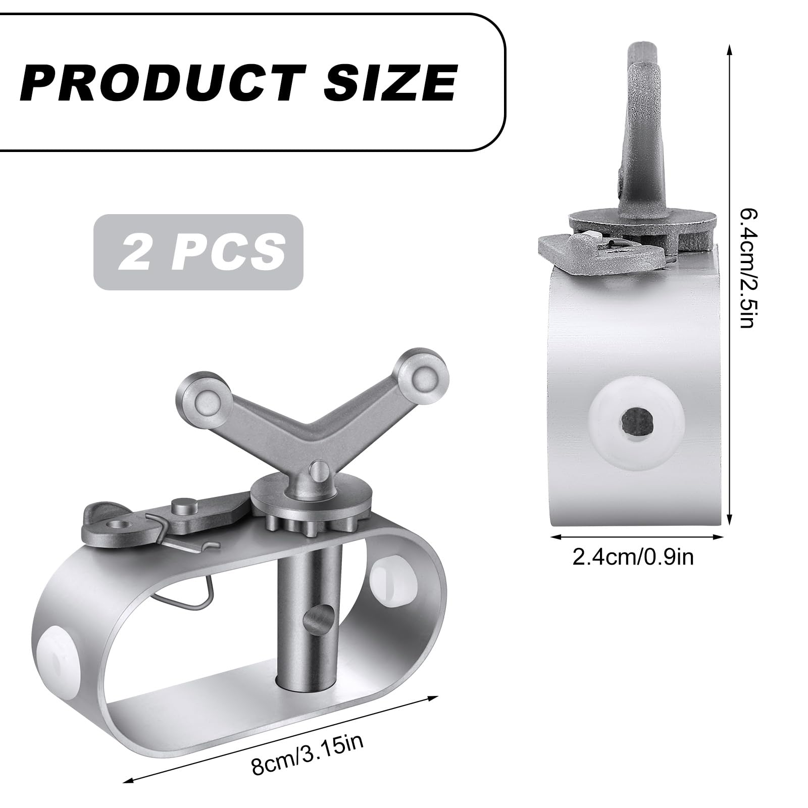 2-Pack Heavy Duty Pool Cover Winches - Durable Cable Tightener & Ratchet System for Above Ground Swimming Pools | Winter Protection & Secure Pool Cover Installation