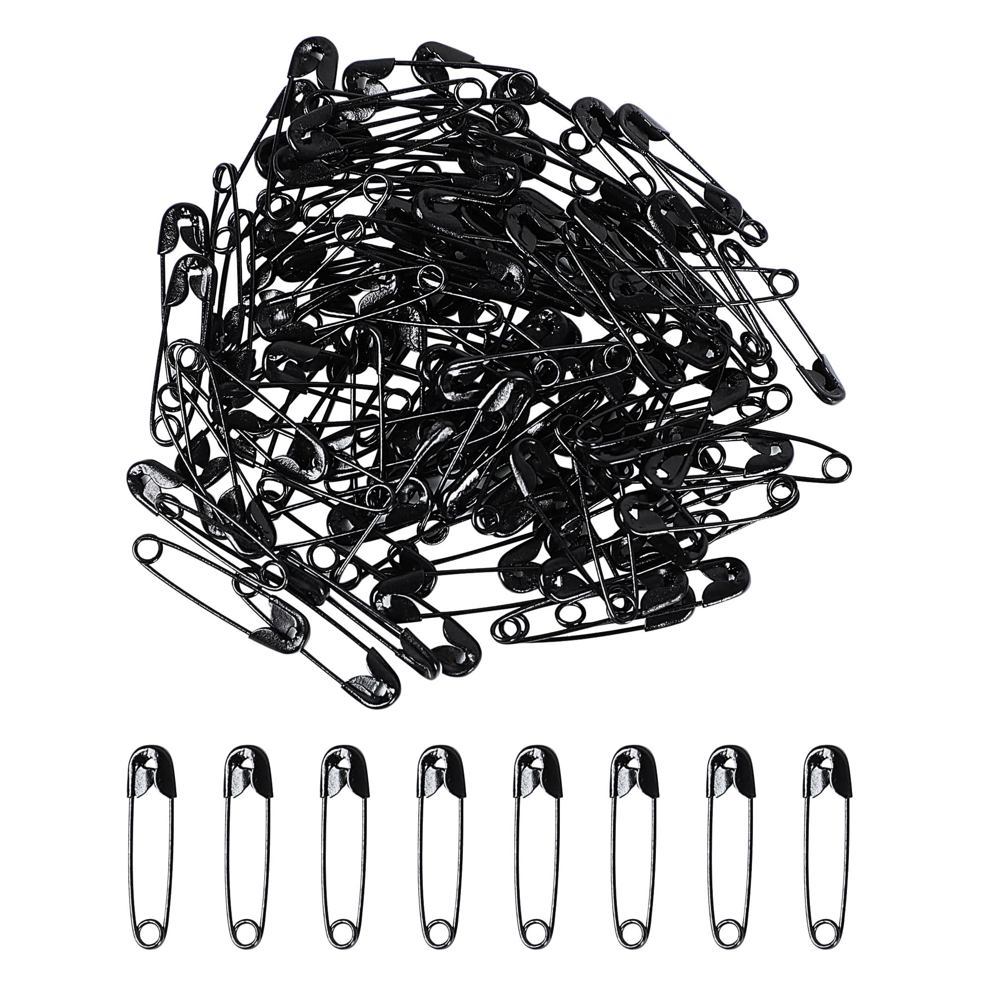 uxcell 100PCS Small Safety Pins 0.8x0.2 Inch - Rust Resistant for Clothes & Crafts