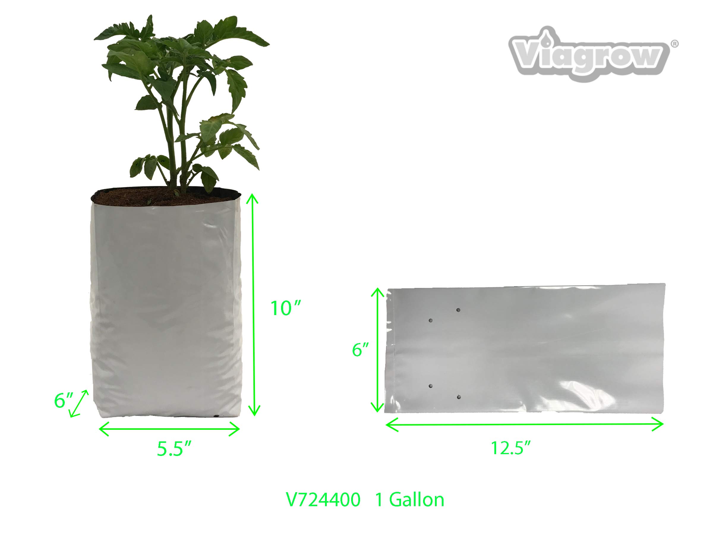 Viagrow™ 1 Gallon Grow Bags - 1000 Pack of Durable Plant Pots for Indoor/Outdoor Gardening, Hydroponics, Seed Starting & Herb Cultivation - Perfect for Home Gardeners & Commercial Growers