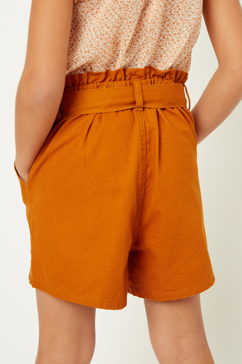 High Waisted Paperbag Shorts with Belt - Women's Casual Summer Shorts for Outfits, Beach & Travel