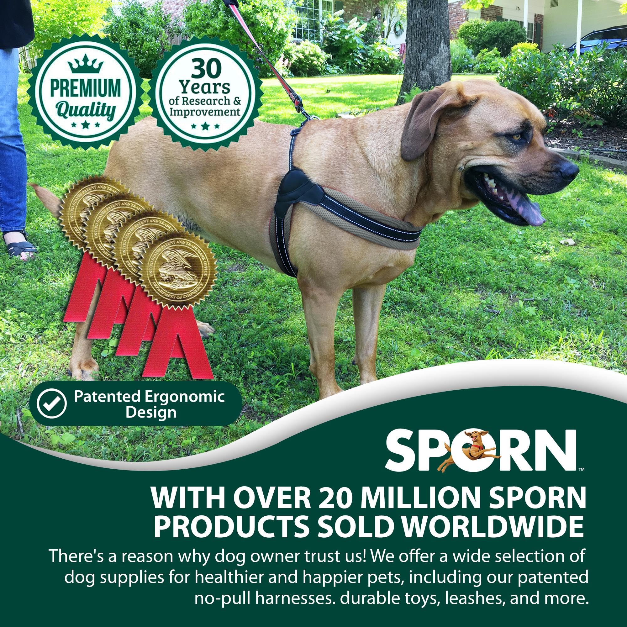 Sporn Easy-Fit Mesh Dog Harness for Medium Dogs - Turquoise Soft Nylon No-Choke Pet Harness, Breathable & Comfortable Dog Walking Vest for Medium Breeds - Perfect for Daily Walks, Hiking & Outdoor Adventures