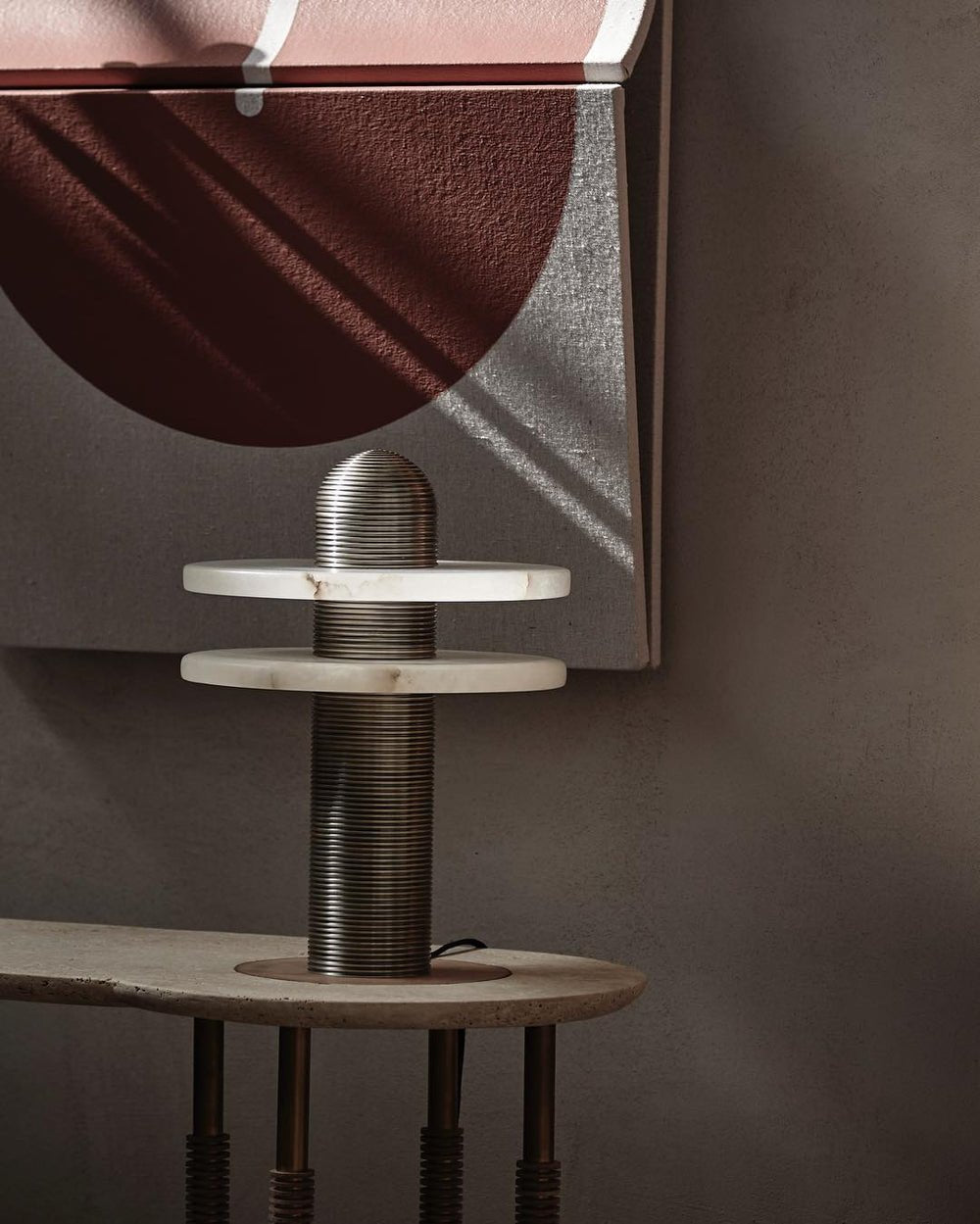 Alabaster Comet Table Lamp - Modern Bedside & Living Room Lighting for Home Decor | Nightstand, Office Desk, Dorm Room