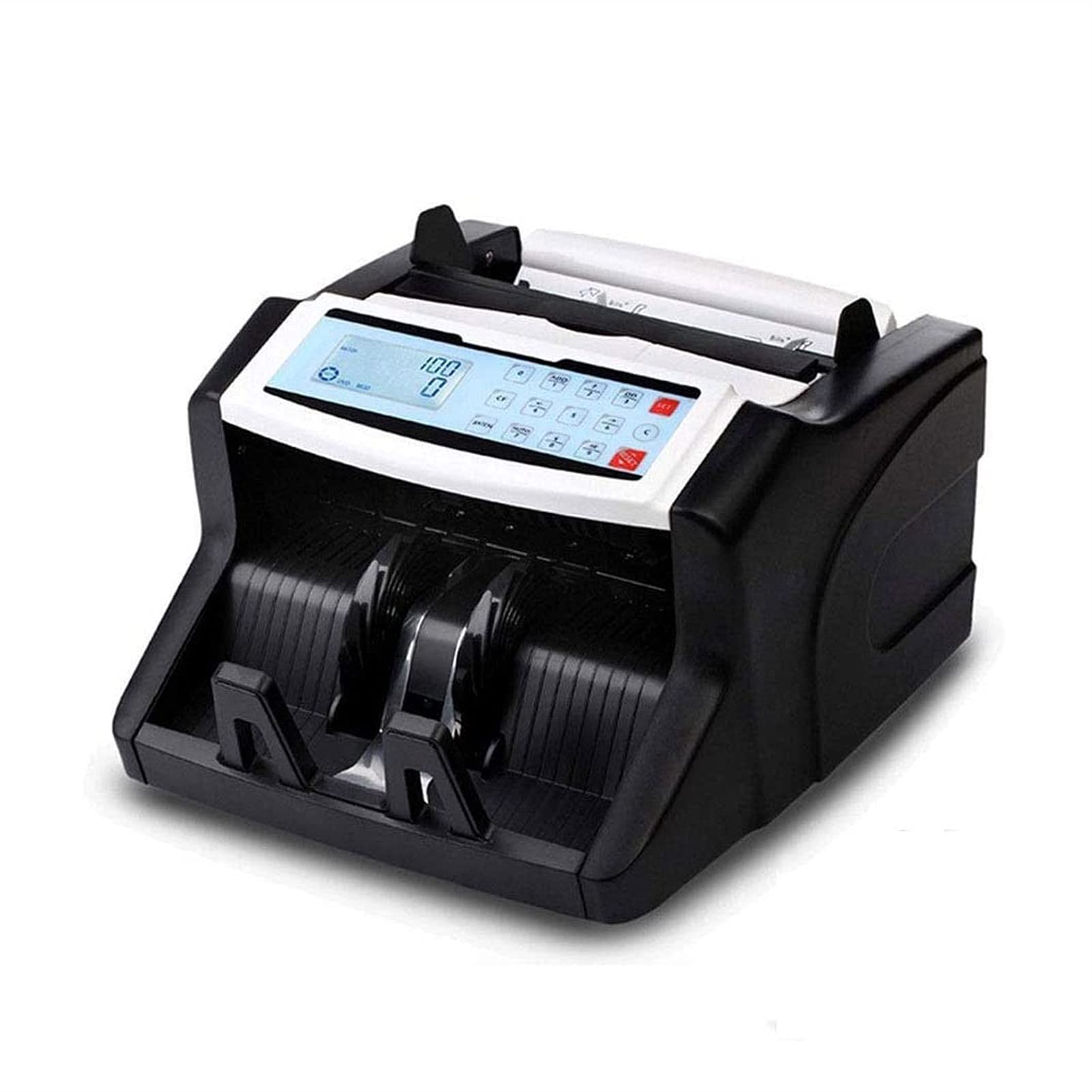 Zinhsq High-Speed Money Counter Machine with UV/MG/IR Counterfeit Detection - Bill Counter with Add & Batch Modes, LCD Display (1,000 Bills/Min) for Retail Stores, Banks & Cash-Intensive Businesses
