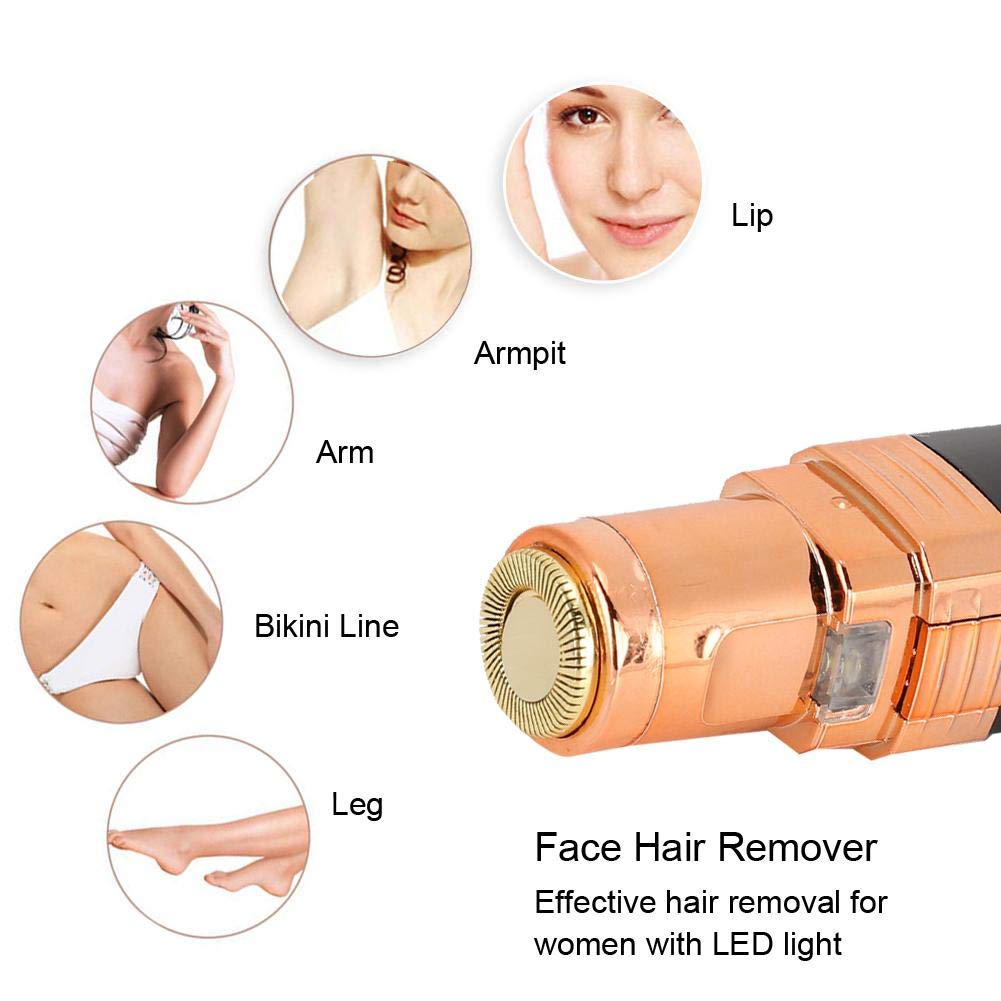 Compact Lipstick-Shaped Electric Hair Removal Device for Women - Painless Facial & Body Hair Remover for Smooth Skin at Home (Black) | Perfect for Travel, Gym & Daily Beauty Routine