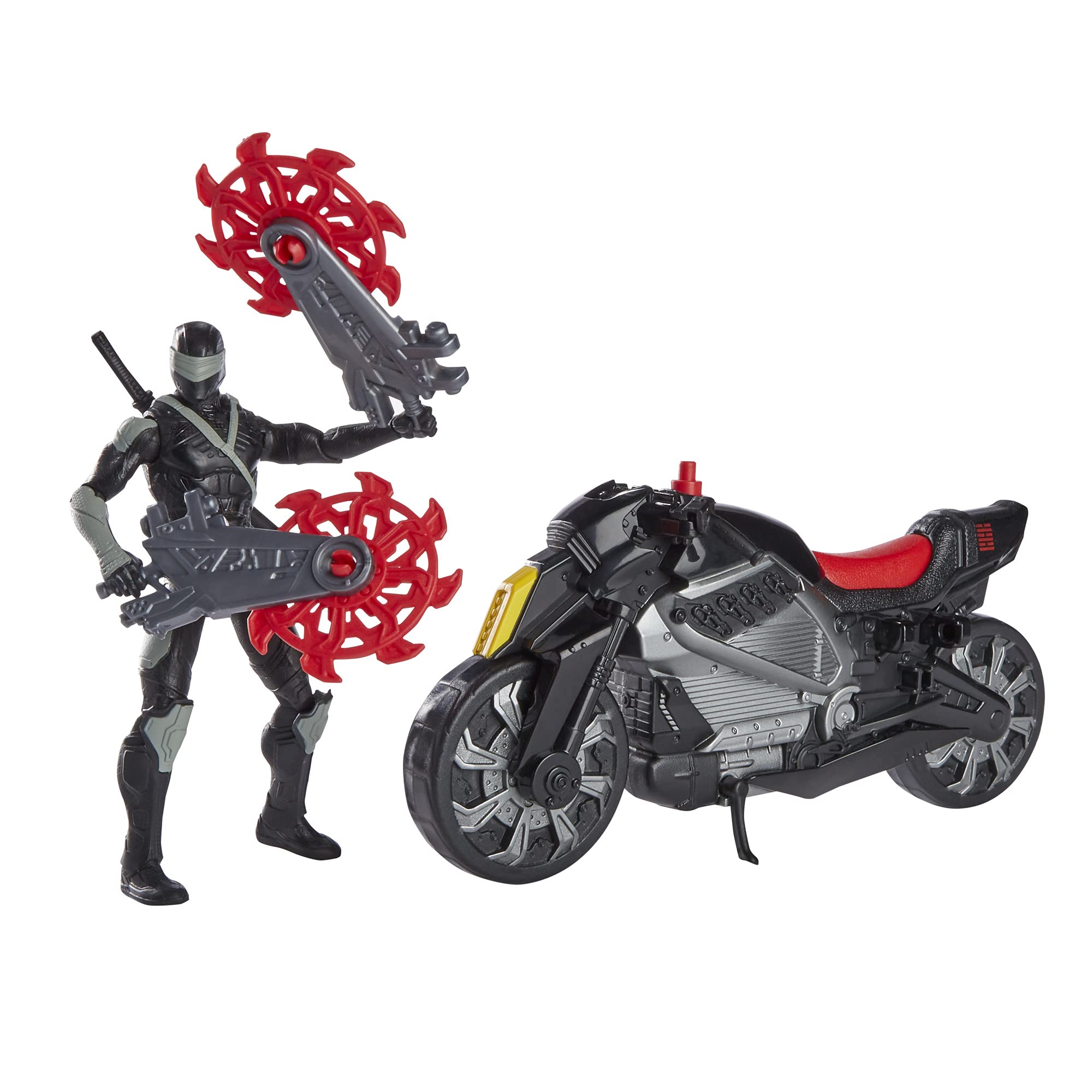 Snake Eyes G.I. Joe Origins Action Figure with Stealth Cycle Vehicle - Ninja Spin Attack Feature, Collectible Toy for Kids Ages 4+ | Role Play, Battle Scenes & Display for Fans