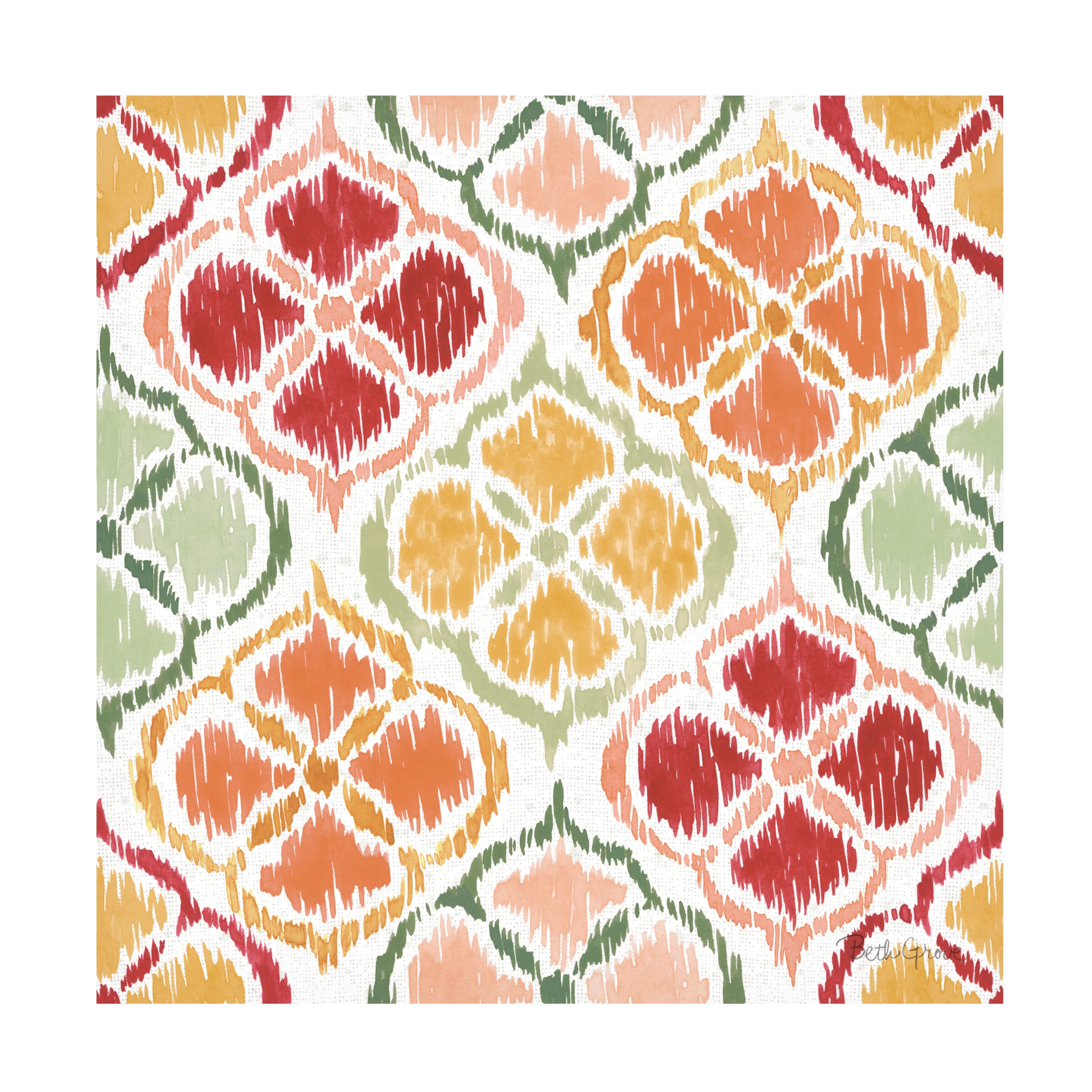 Beth Grove 'Harvest Bouquet Pattern VA' Floral Canvas Wall Art Print - Perfect for Living Room, Bedroom & Office Decor