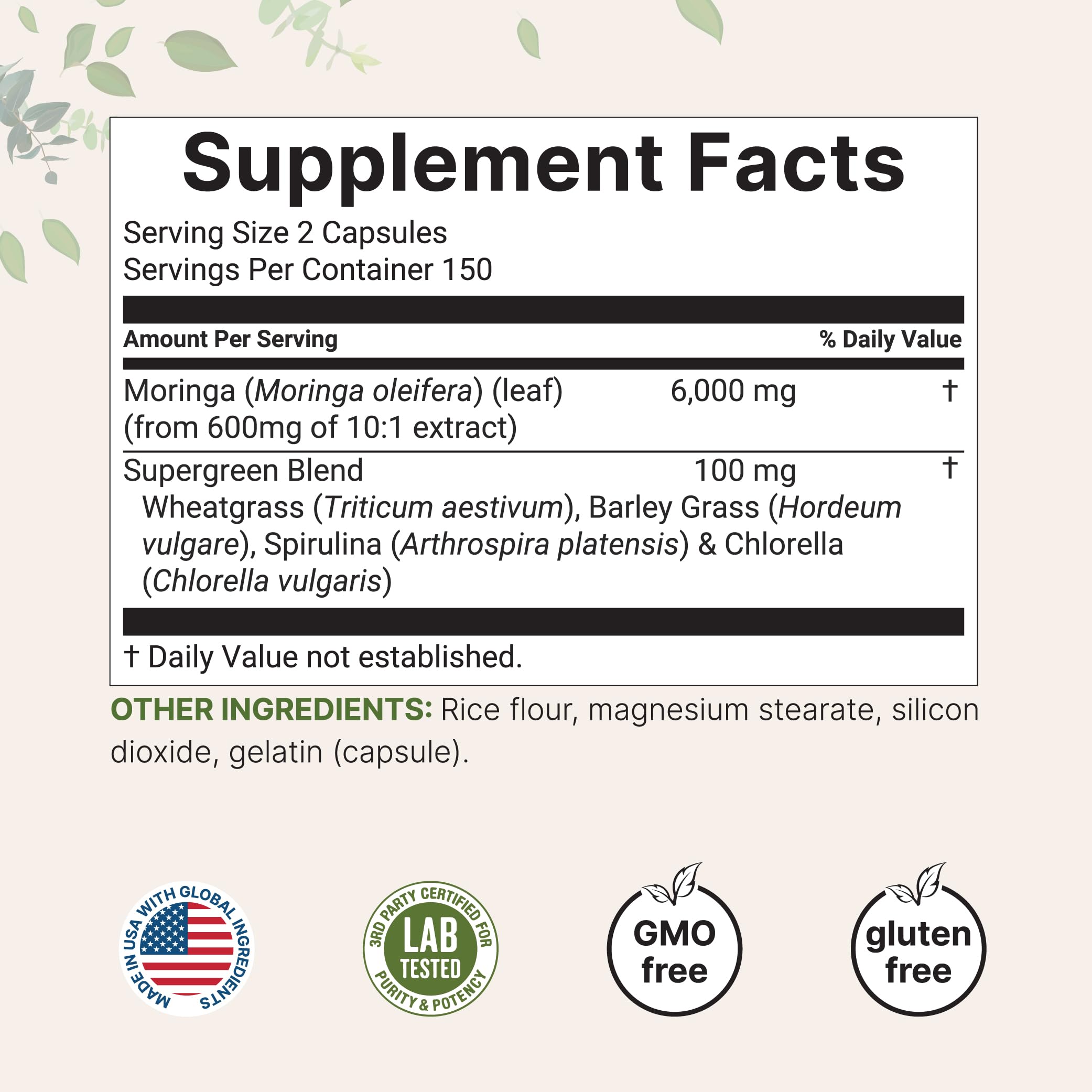 Micro Ingredients Multi Collagen Complex 240 Capsules & Moringa Oleifera 6,000mg (300 Capsules) Bundle | Hydrolyzed Collagen Peptides + Antioxidant Supplement | Supports Skin, Hair & Joint Health | Perfect for Daily Wellness Routine & Anti-Aging