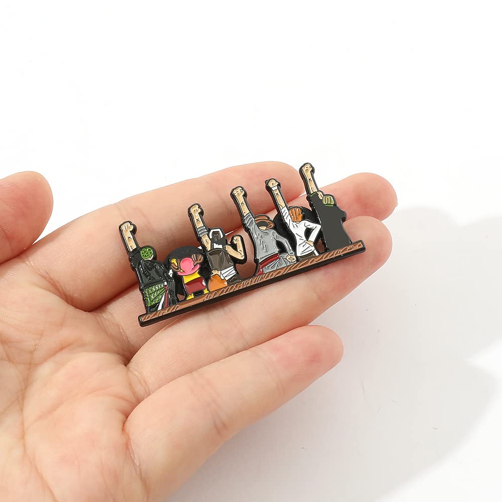 Anime Luffy Enamel Pins - One Piece Metal Brooch Badges for Cosplay, Backpacks, Jackets & Gifts | Perfect for Anime Fans, Men & Boys | Collectible Accessories for Conventions & Daily Wear
