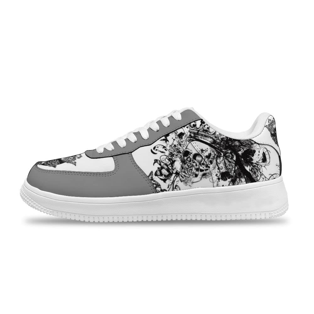 Custom Rock Roll Skull King Air Force Sneakers - Men's & Women's Fashion Sports Shoes with Cool Animation Design | Perfect for Streetwear, Hip Hop Outfits & Casual Wear