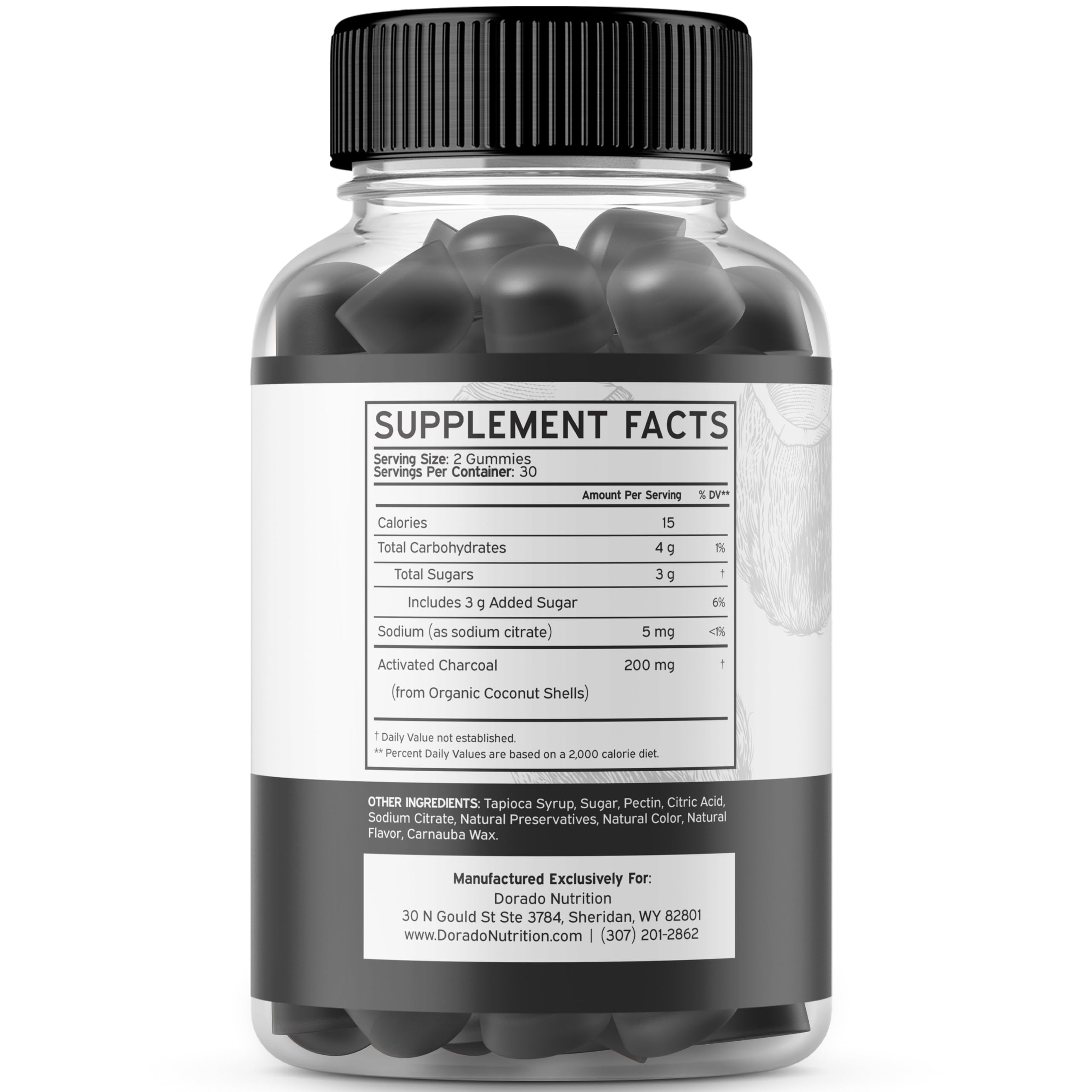 DORADO NUTRITION Sea Moss Gummies with Raw Bladderwrack & Activated Charcoal - Detox & Immune Support Supplement - Vegan Gummy Vitamins for Gut Health, Digestion & Skin Care - Perfect for Daily Wellness Routine