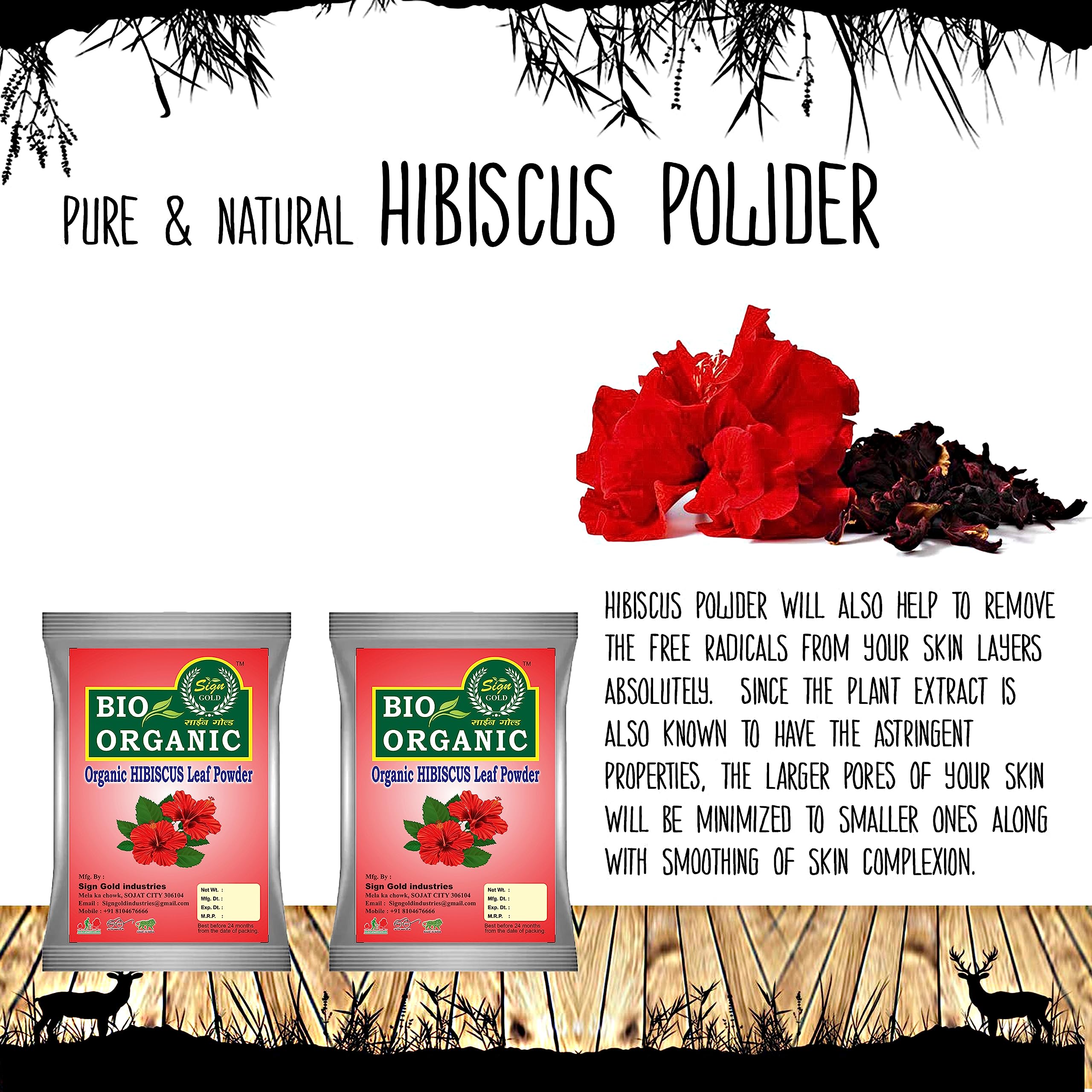 Premium Organic Hibiscus Leaf Powder for Hair Growth & Skin Care - 200g | Natural Hair Mask, Face Scrub & DIY Beauty Recipes | Perfect for Homemade Hair Treatments & Glowing Skin