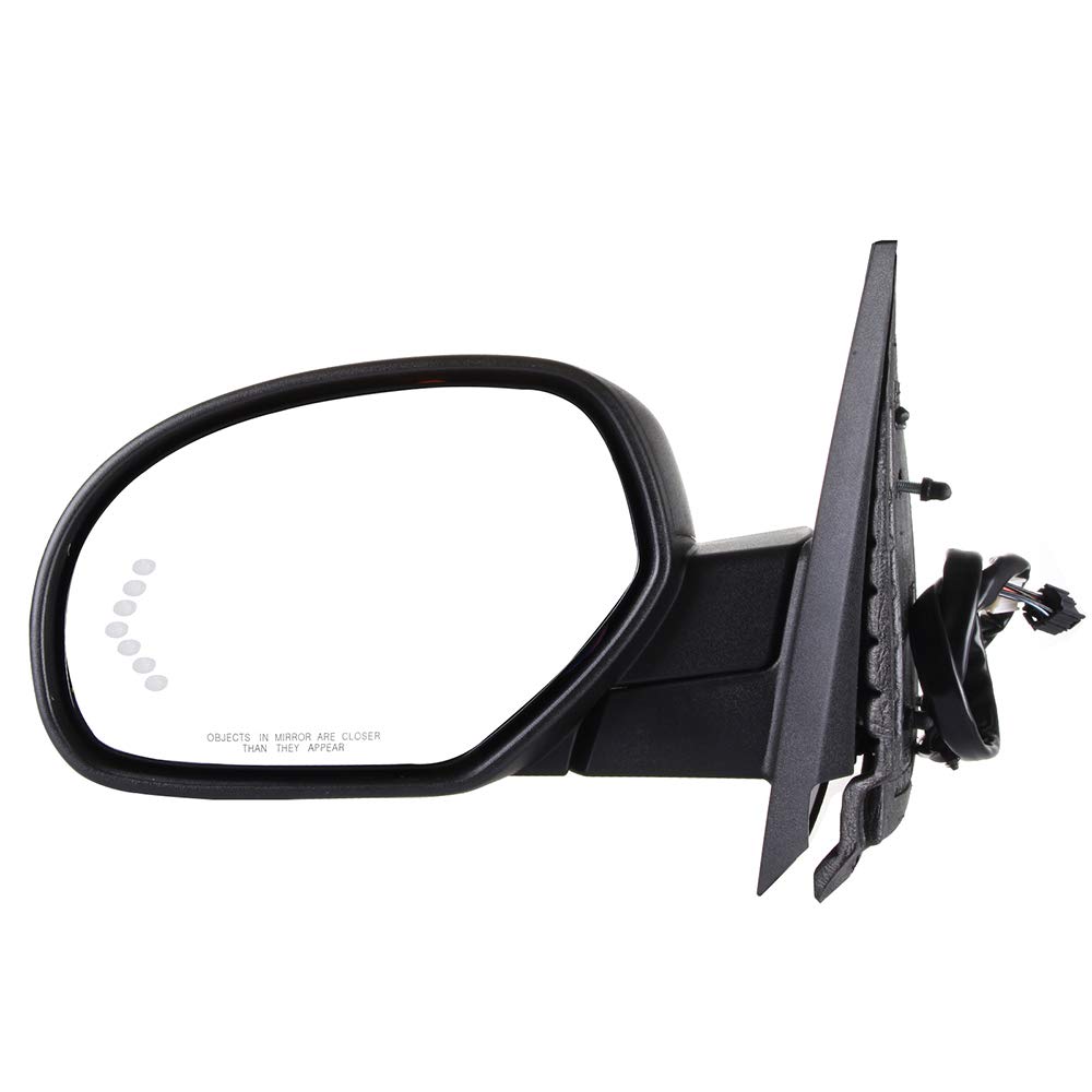SCITOO Power Folding Heated Left Side Door Mirror with Turn Signal & Memory Function - Compatible with 2007-2013 Chevy Silverado & GMC Sierra 1500/2500/3500 HD - Perfect for Winter Driving & Enhanced Safety