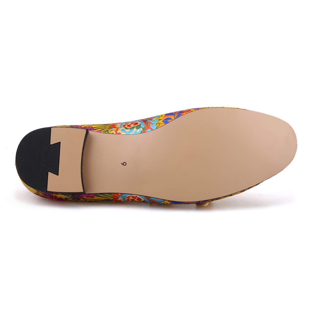 HI&HANN Men's Silk Loafers - Chinese Style Floral Embroidered Slippers for Wedding, Party & Formal Occasions | Comfortable Smoking Shoes for Grooms & Special Events
