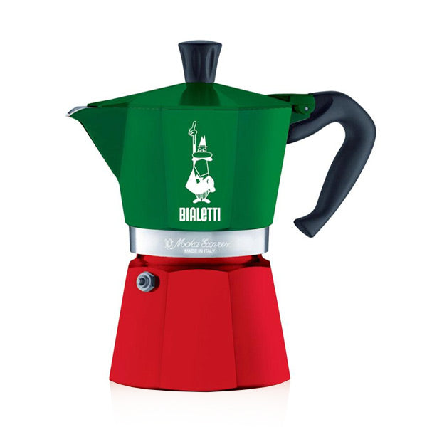 Bialetti Moka Express Italia Stovetop Espresso Maker - 3 Cup Italian Coffee Pot for Home & Office Use | Perfect for Espresso Lovers & Gift Giving
