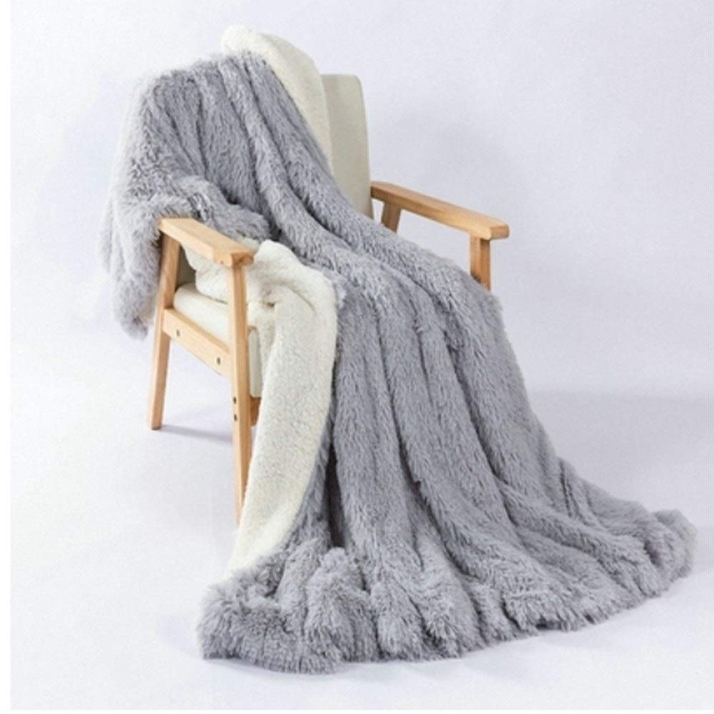 YCSD Extra Soft Faux Fur Blanket - Reversible Fuzzy Lightweight Long Hair Shaggy Throw - Fluffy Cozy Plush Fleece Microfiber Blanket for Couch, Sofa & Bed (Twin Size) - Perfect for Lounging, Movie Nights & Winter Warmth