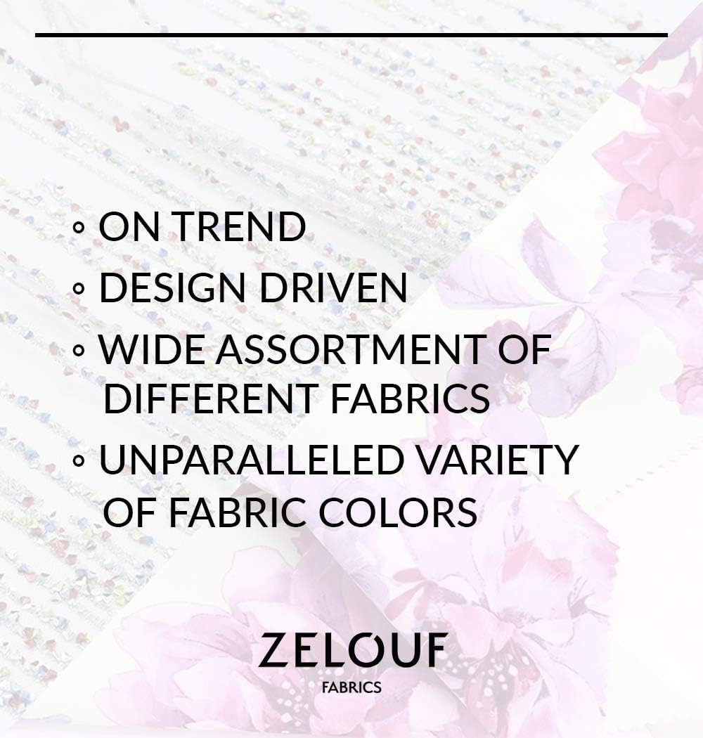 Premium Cationic Chiffon Fabric by ZELOUF - 3 Yards for DIY Sewing, Wedding Dresses, Bridal Gowns & Dance Costumes - Lightweight Sheer Material for Crafting, Home Decor & Fashion Design Projects