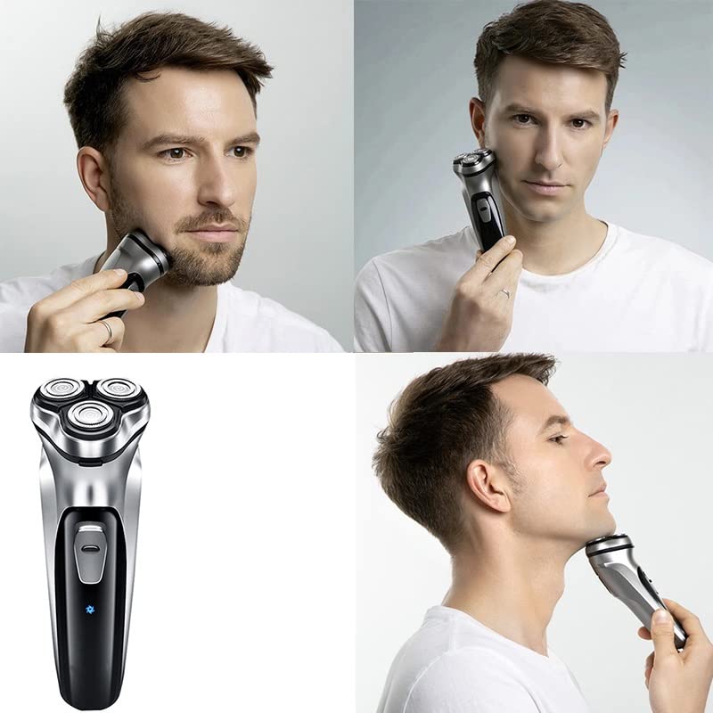Men's Electric Razor - 3D Floating Rechargeable Cordless Shaver & Beard Trimmer for Smooth Shaving | Perfect for Travel, Home & Gym Use