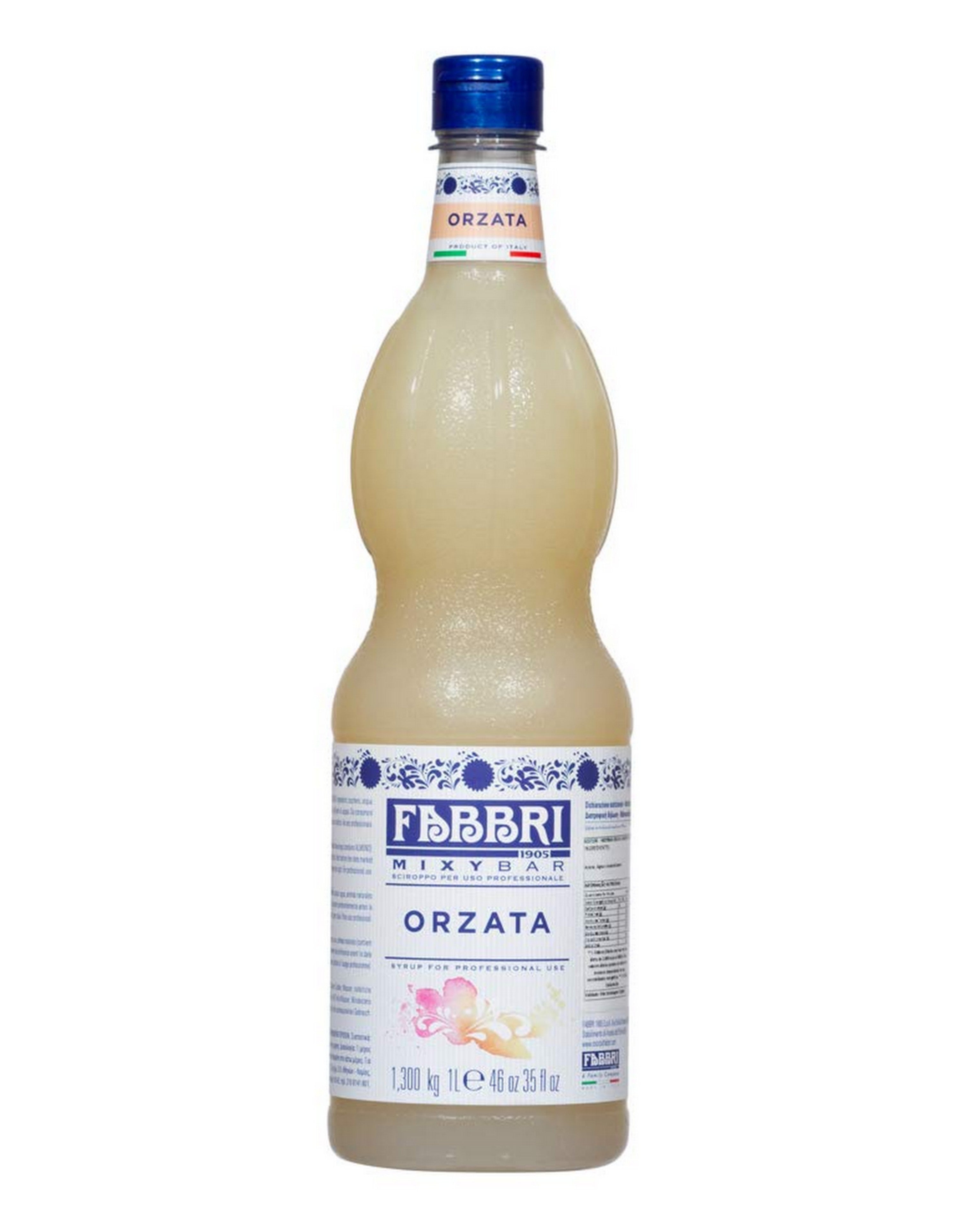 Fabbri Almond Syrup (Orzata) - 35 fl oz (1.3 kg) - Italian Premium Almond Flavor for Coffee, Cocktails & Desserts - Perfect for Lattes, Baking & Cocktail Mixing