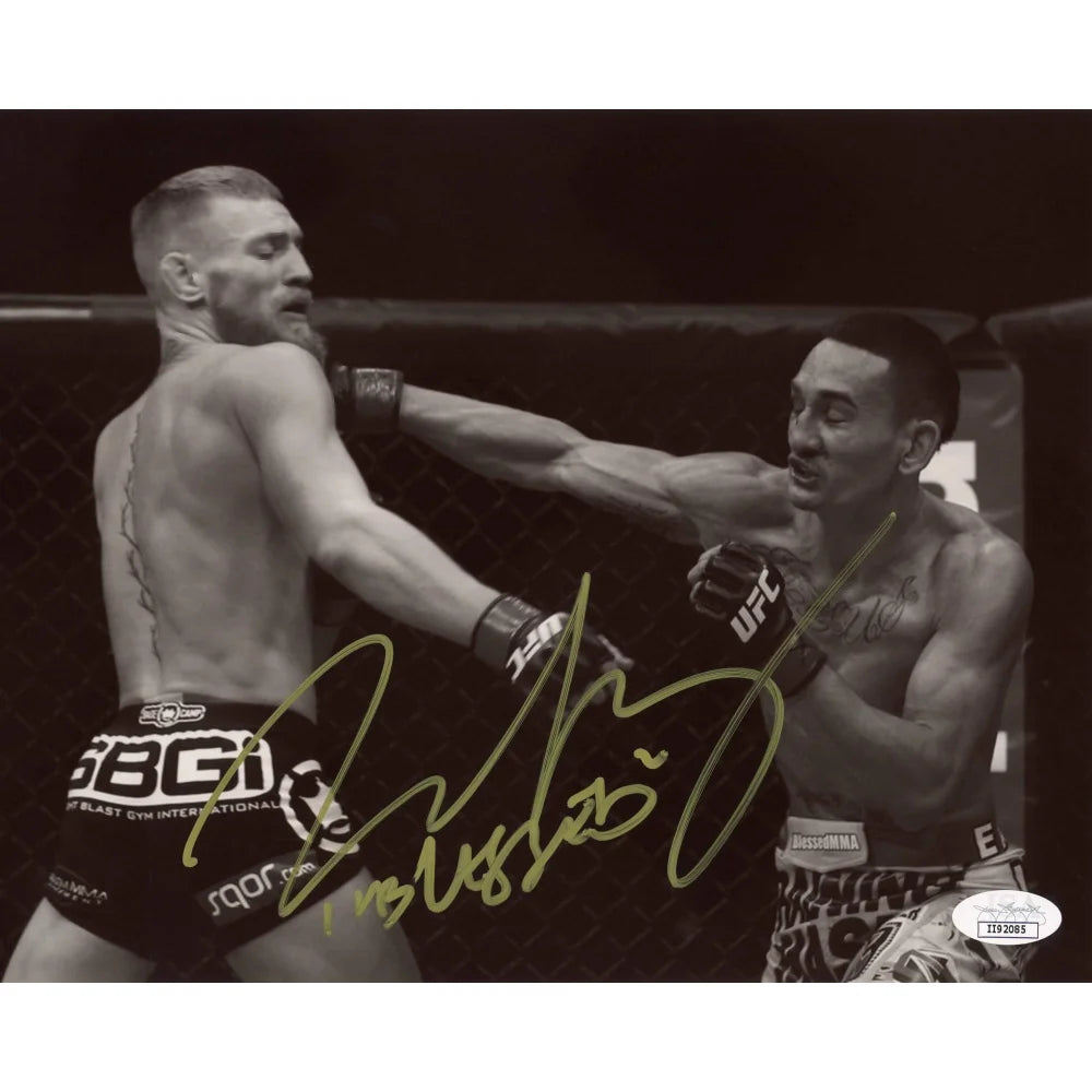 Max Holloway Autographed 8x10 Photo - Hand Signed UFC Fighter Collectible with JSA COA - Perfect for MMA Fans, Sports Memorabilia Collections & Man Cave Decor