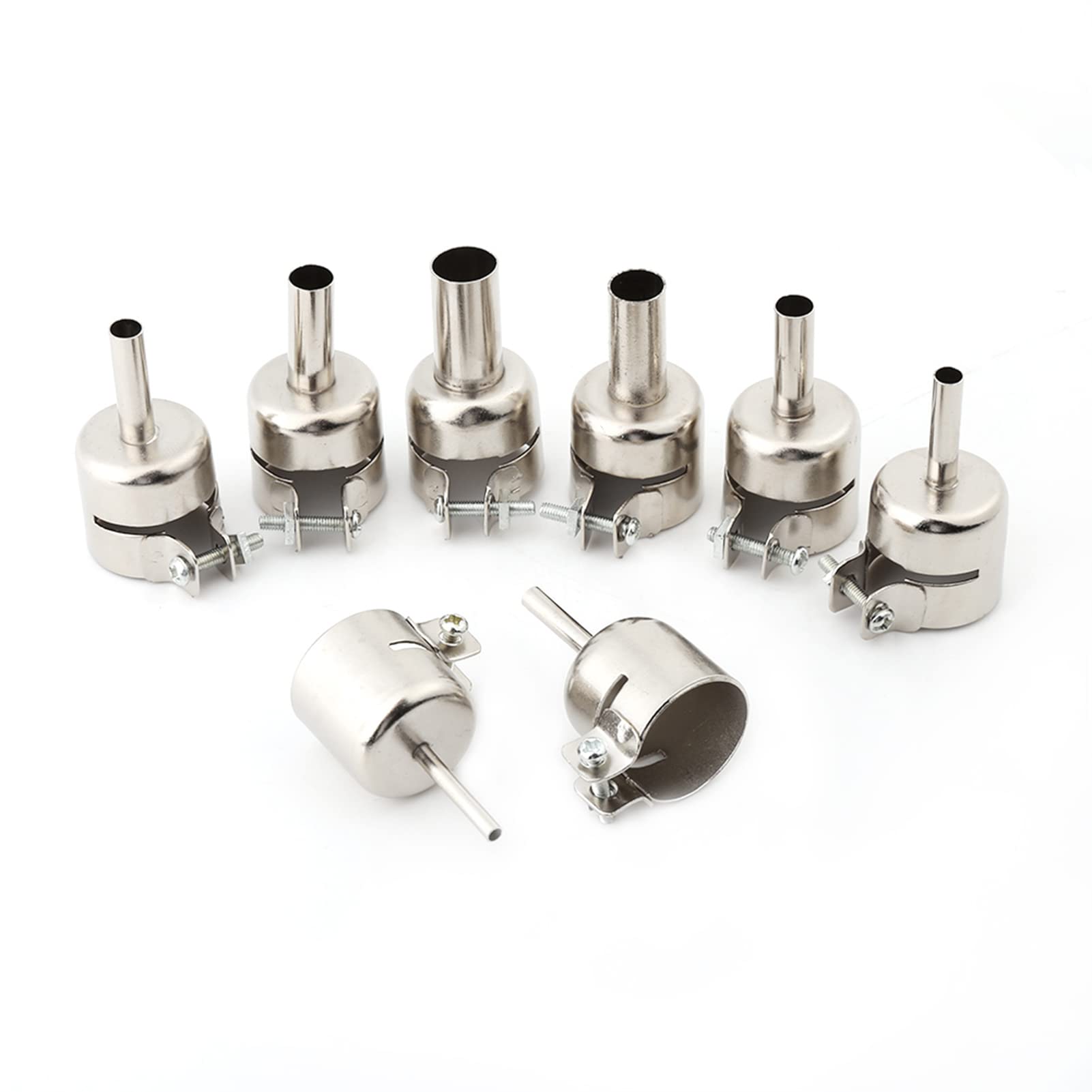 8-Piece Heat Gun Nozzle Kit - 35mm Nozzles for Air Pump Type Hot Air Soldering Station - Repair Tools for Electronics, DIY Projects & Home Improvement (Ideal for Soldering, Shrinking Tubing & Paint Removal)