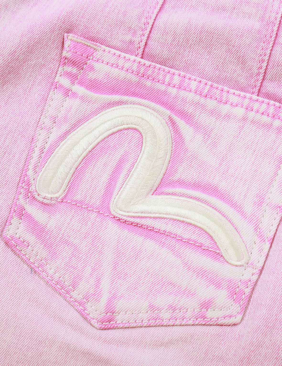 Seagull Embroidery Fuchsia Denim Skirt for Women - Vintage High Waist A-Line Denim Skirt with Unique Seagull Embroidery Design - Perfect for Casual Outfits, Beach Vacations, and Boho Fashion Styles