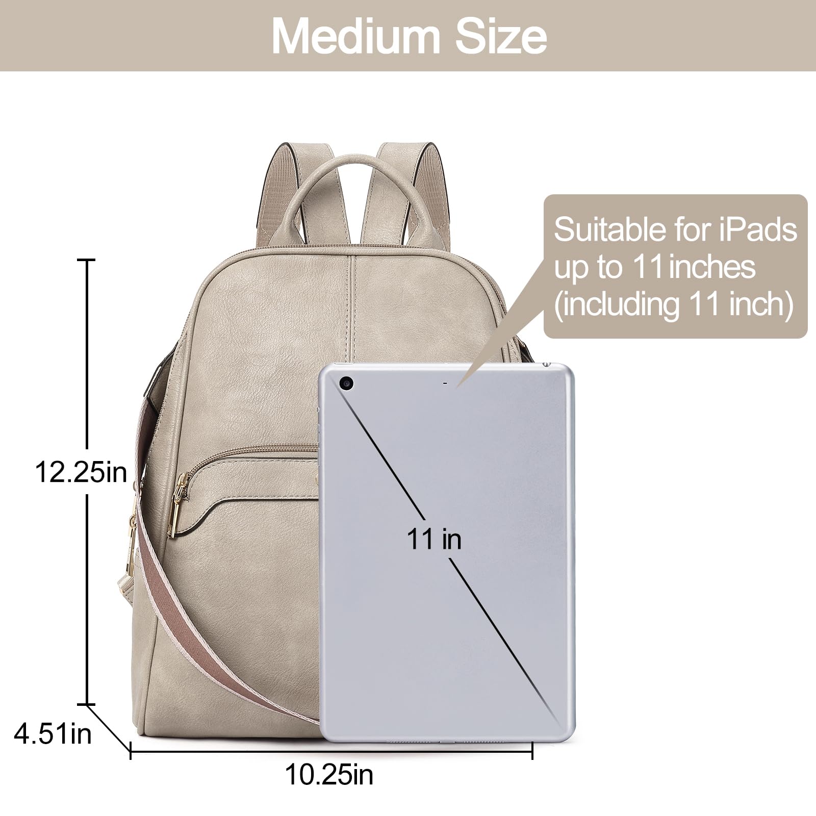 CLUCI Women's Leather Backpack Purse - Convertible Travel Backpack & Shoulder Bag for Work, School & Daily Use | Stylish Designer Daypack for Ladies