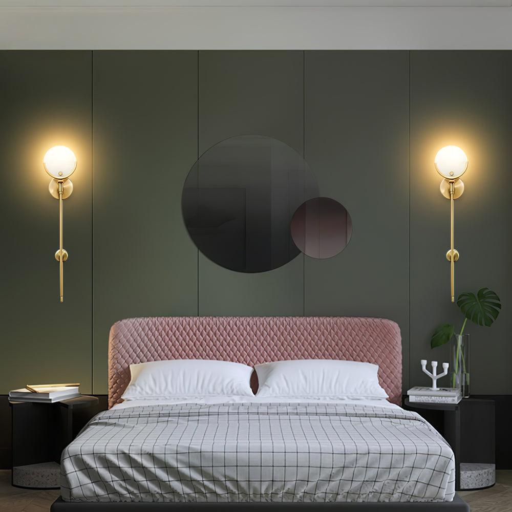 Stylish Ava Brass Wall Lamp - Vintage Sconce Lighting for Living Room, Bedroom & Hallway - Perfect for Ambient and Accent Lighting