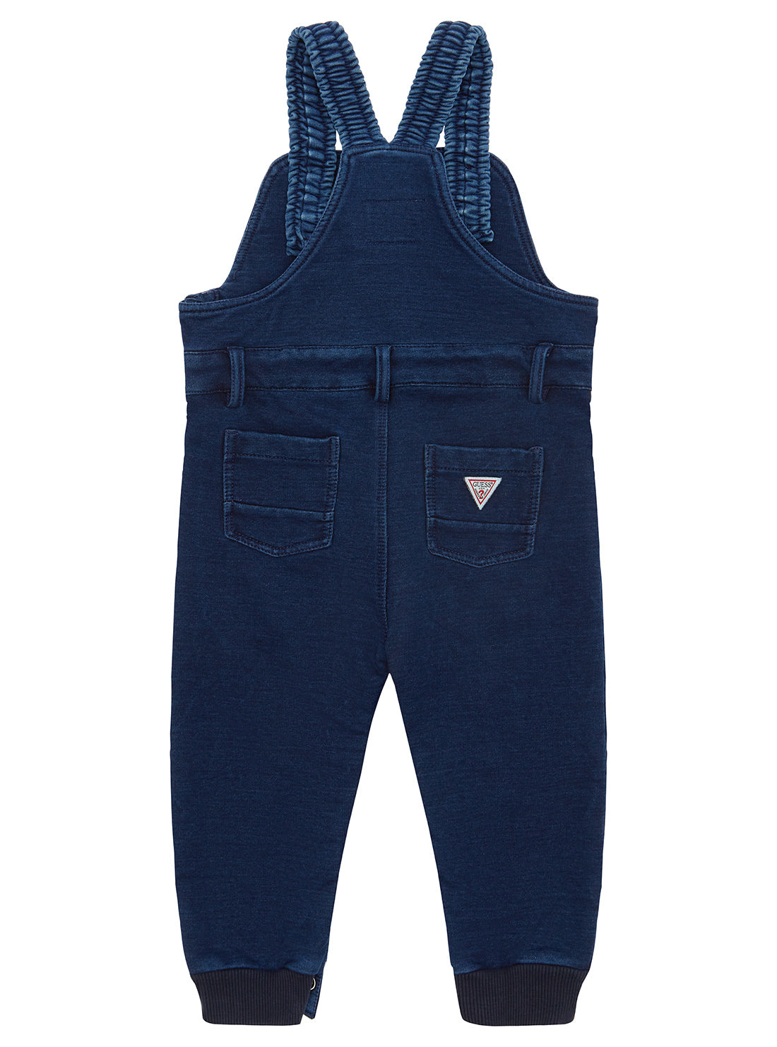 Blue Denim Knit Overalls for Babies 0-12 Months - Soft & Stylish Unisex Jumpsuit for Playtime & Photo Shoots