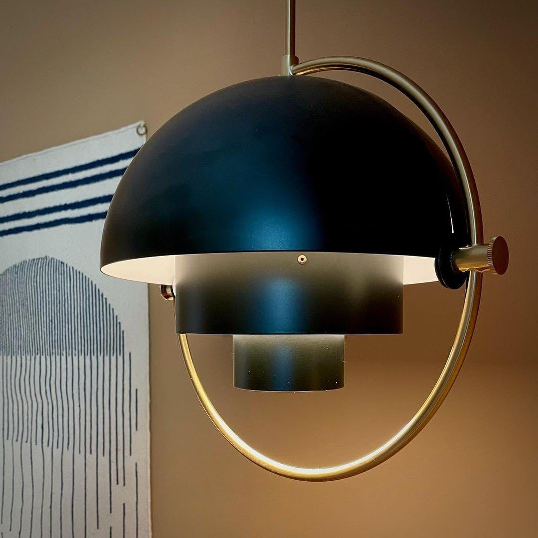 Unique Deformed Ball Pendant Light - Modern Handmade Glass Ceiling Fixture for Dining Room, Bedroom & Living Room Decor