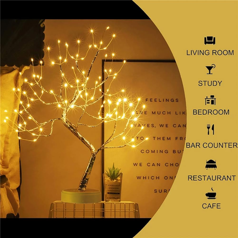 Battery Operated LED Fairy Lights - Mini Christmas Tree Copper Wire Garland Lamp for Holiday Decor, Kids Room, Bedroom & Home Decoration | Perfect for Christmas Tree Decorations, Party Lighting & Cozy Ambiance
