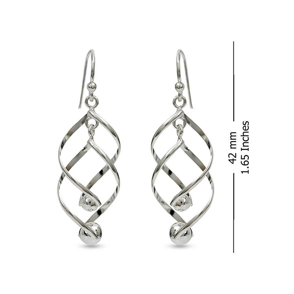 LeCalla 925 Sterling Silver Teardrop Dangle Earrings for Women | Elegant Fish Hook Drop Earrings | Hypoallergenic Everyday Jewelry Gift | Perfect for Office, Date Night & Special Occasions