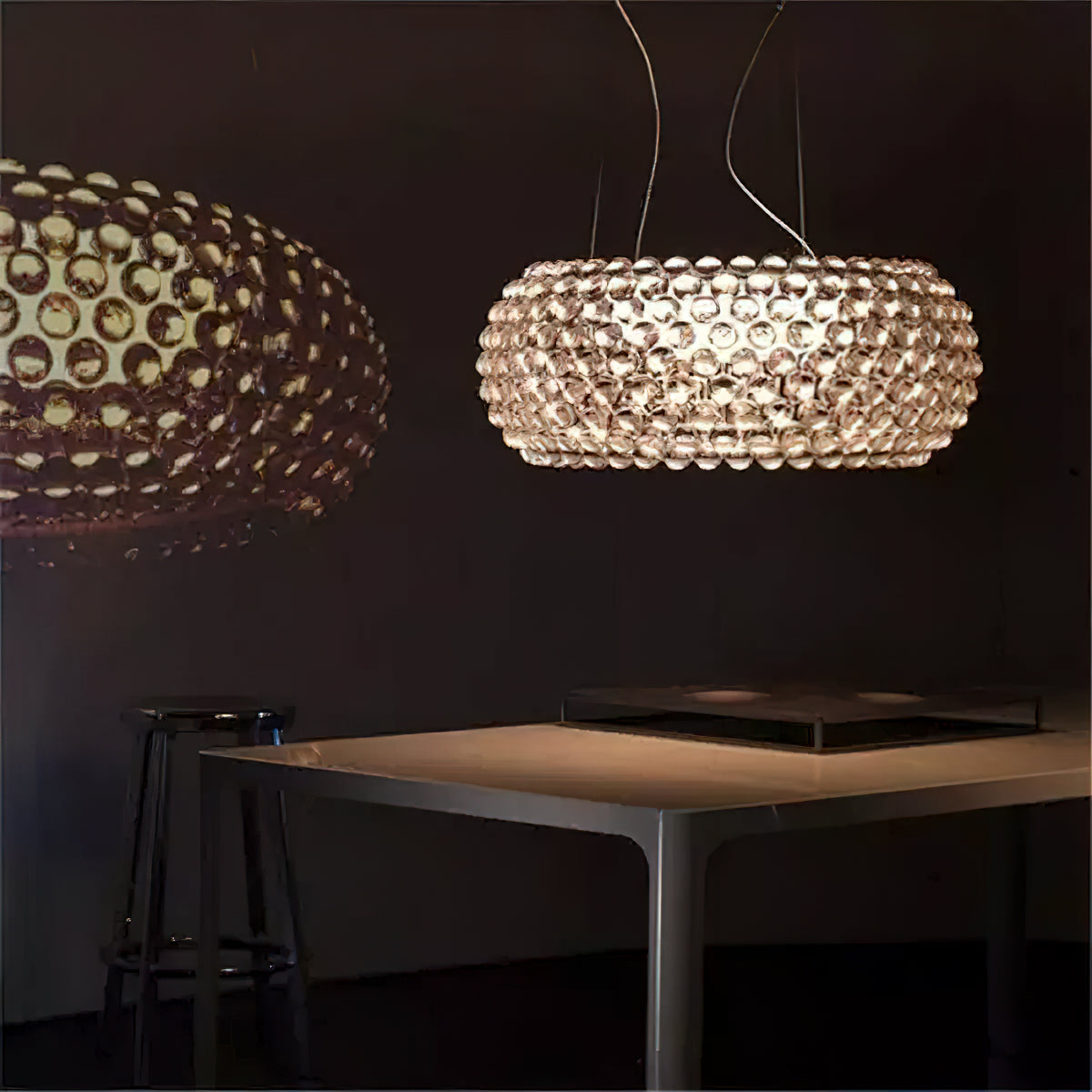 Elegant Caboche Pendant Light - Modern Glass Ceiling Lamp for Dining Room, Kitchen Island & Bedroom Decor