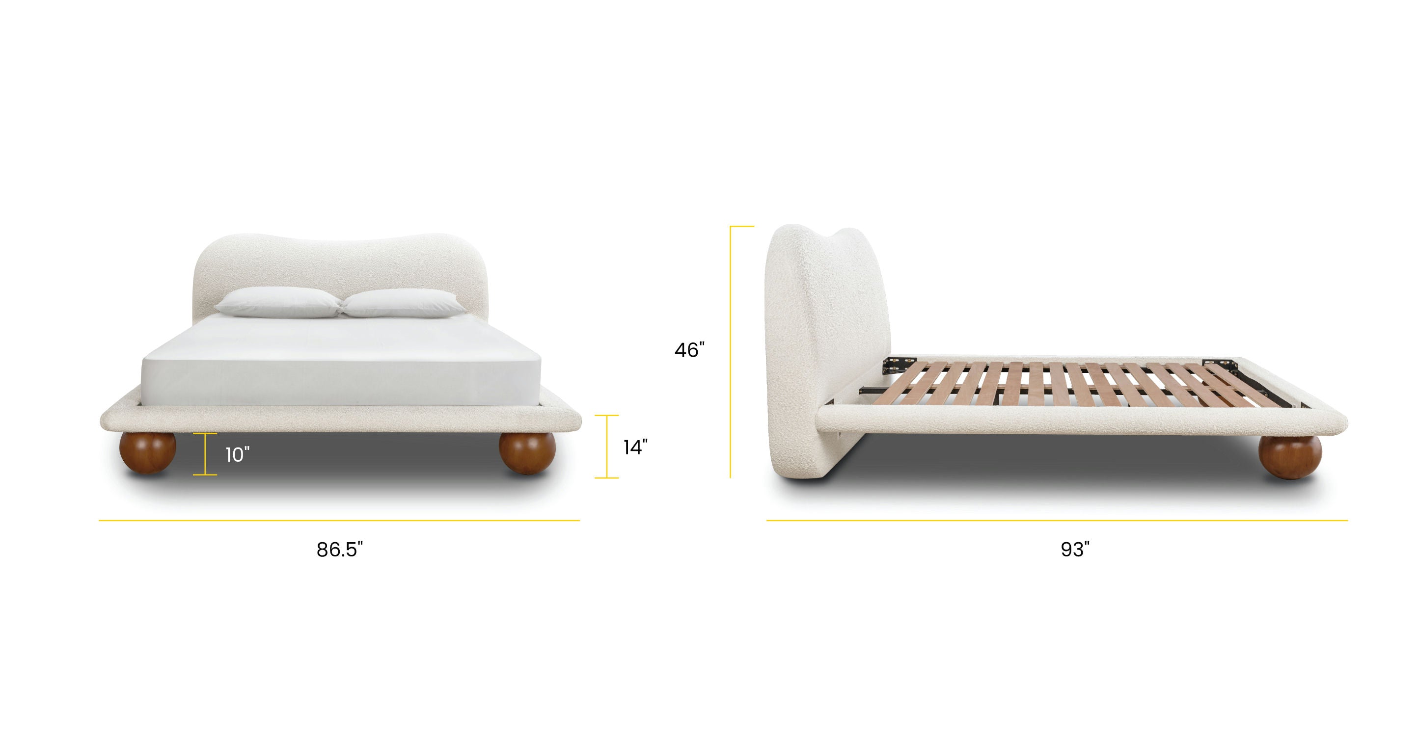 Orbit Queen Size Bed Frame - Sturdy Metal Platform Bed with Noise-Free Support, Easy Assembly - Perfect for Master Bedrooms, Guest Rooms & Small Spaces