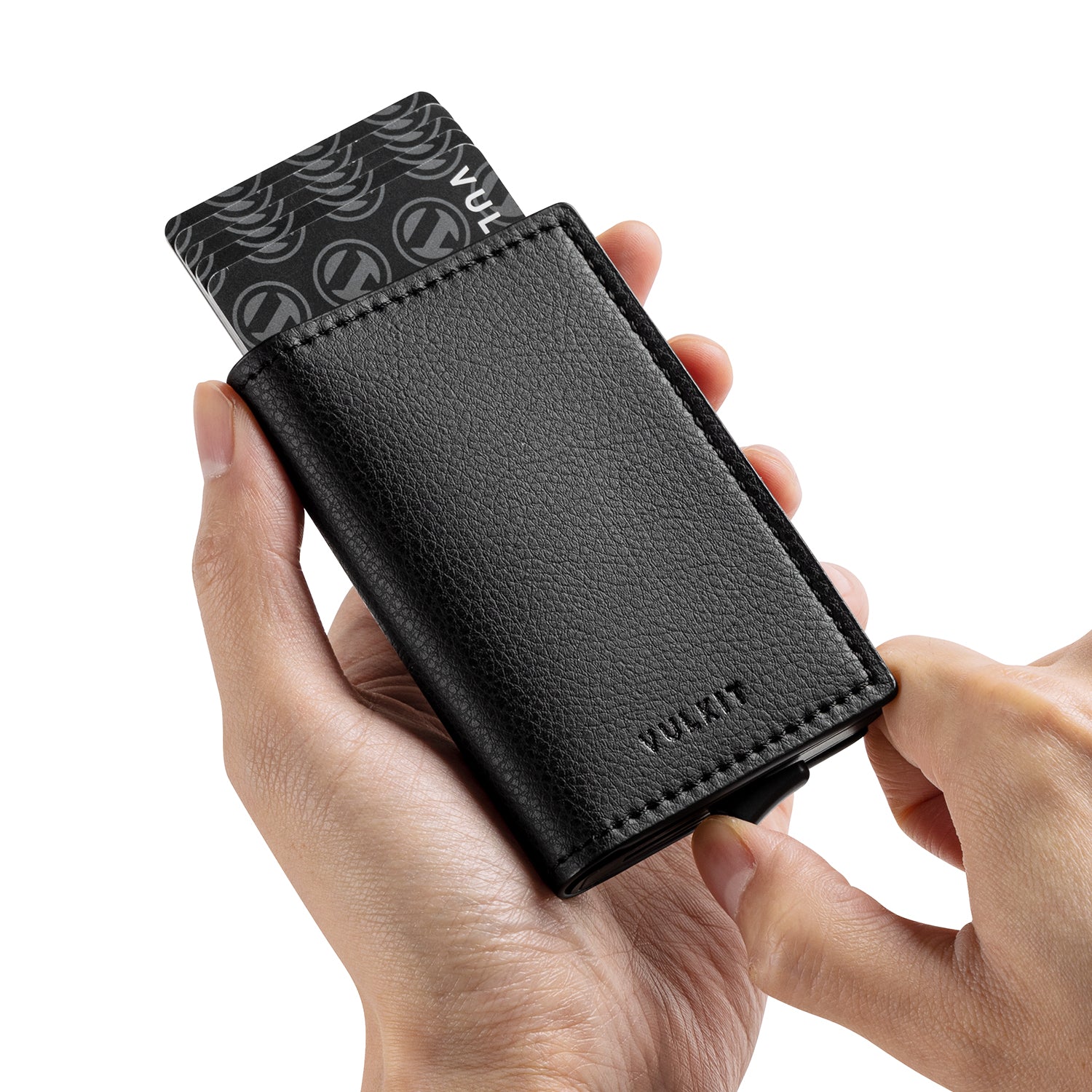 VC201 Slim Aluminum Card Holder with Back Slot - RFID Blocking Wallet for Credit Cards & IDs - Perfect for Travel, Business, and Everyday Use