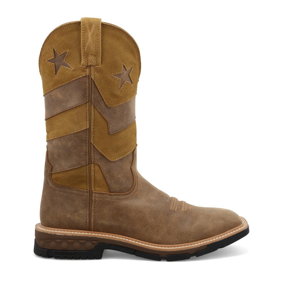 Men's 12 Inch Western Work Boots for Cowboy Ranchers - Durable Leather Steel Toe Work Boots for Construction, Farming & Outdoor Work