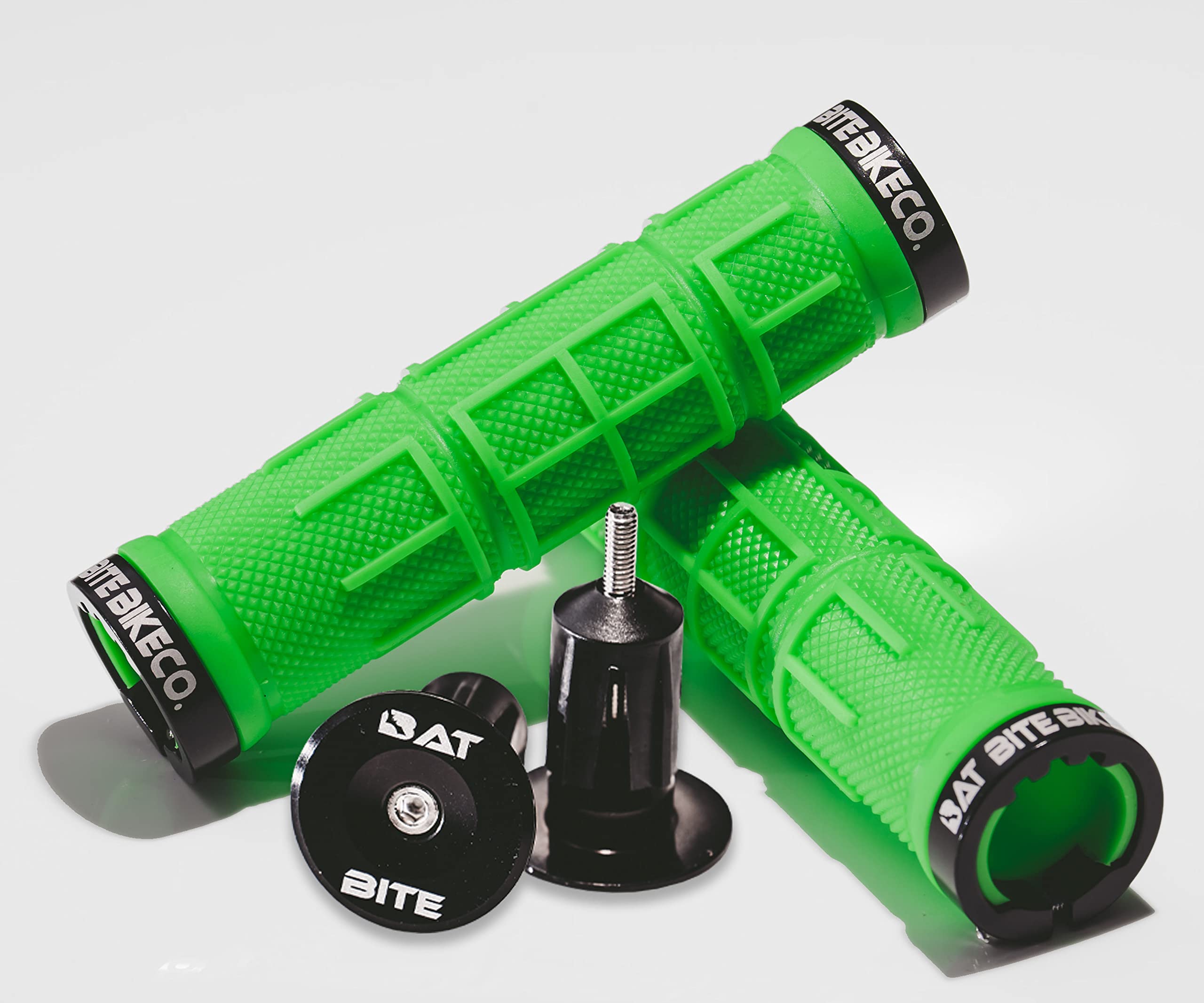 Premium Mountain Bike Handlebar Grips with Alloy Bar End - Double Lock-on MTB Grips for Anti-Slip Control - Comfortable Ergonomic Design for BMX, E-Bike, Scooter & Beach Cruiser - Ideal for Trail Riding, Commuting and Urban Cycling