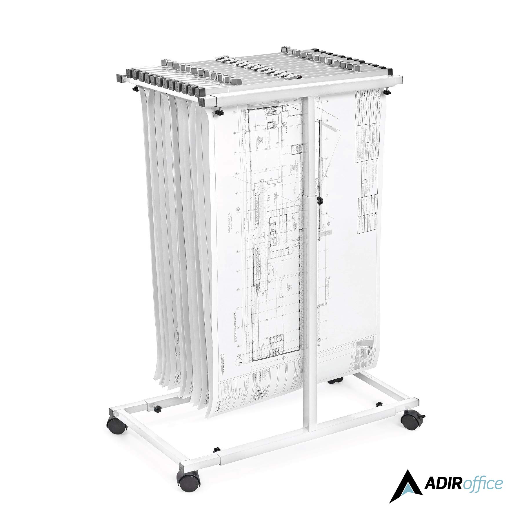 Adjustable Blueprint Holder & Construction Plan Organizer - Jobsite & Office Storage Rack for Architects, Engineers & Contractors (Ideal for Construction Sites, Design Studios & Project Management)