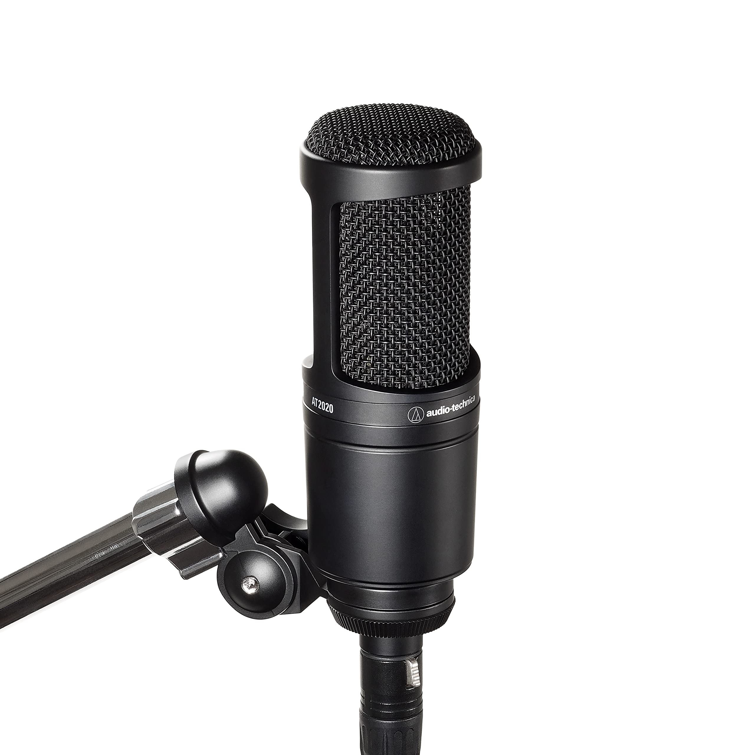 Audio-Technica AT2020 Cardioid Condenser Studio Microphone - Professional Recording for Podcasting, Streaming & Voiceovers (Renewed, Black) - Perfect for Home Studios & Content Creators