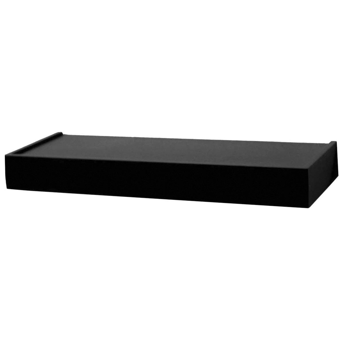 Floating Shelf 24-Inch Black - Wall Mounted Shelf for Home & Office - Perfect for Living Room, Bedroom, Kitchen Storage & Decor