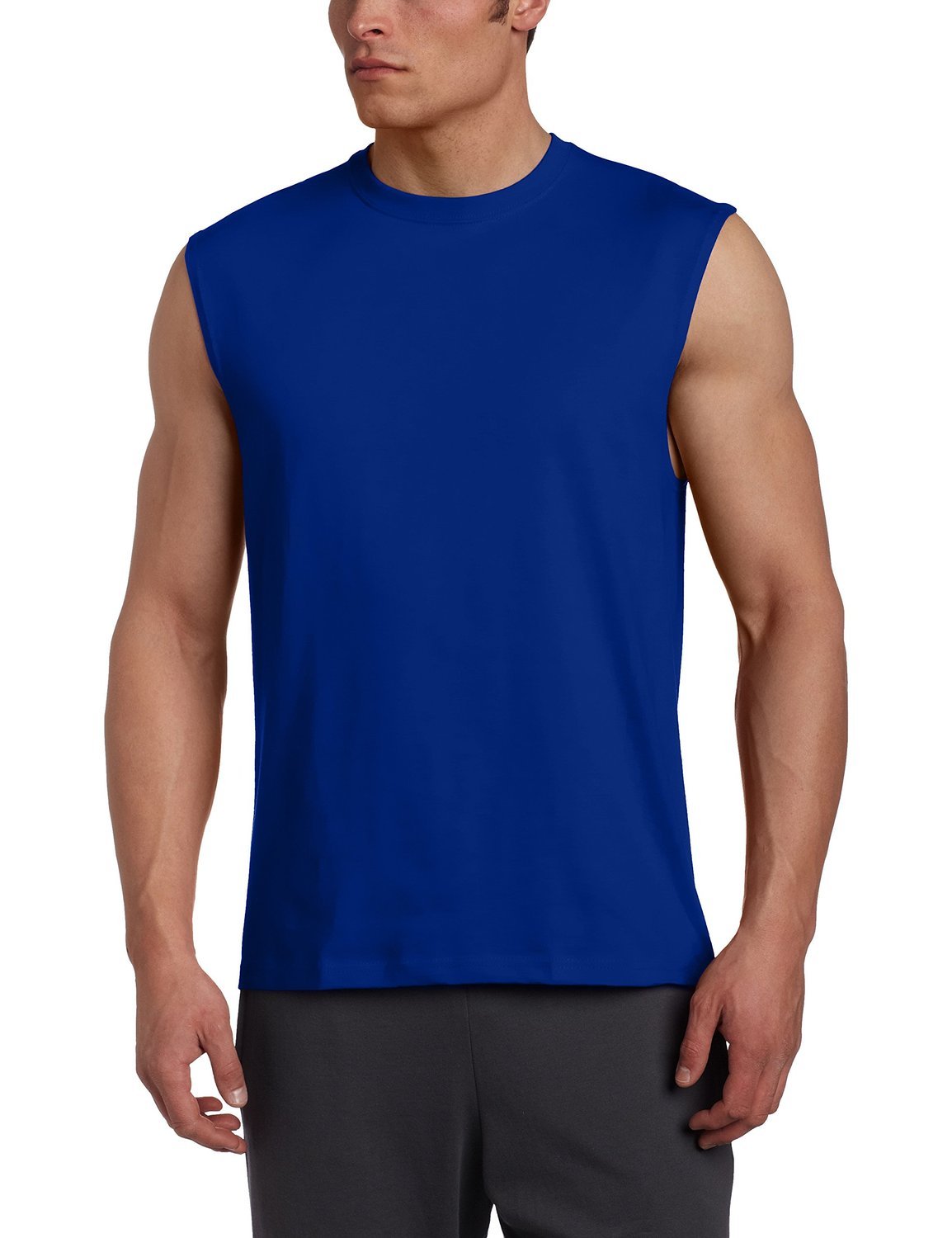 Russell Athletic Men's Cotton Performance Sleeveless Muscle T-Shirts - Gym Workout, Athletic Training & Summer Casual Wear