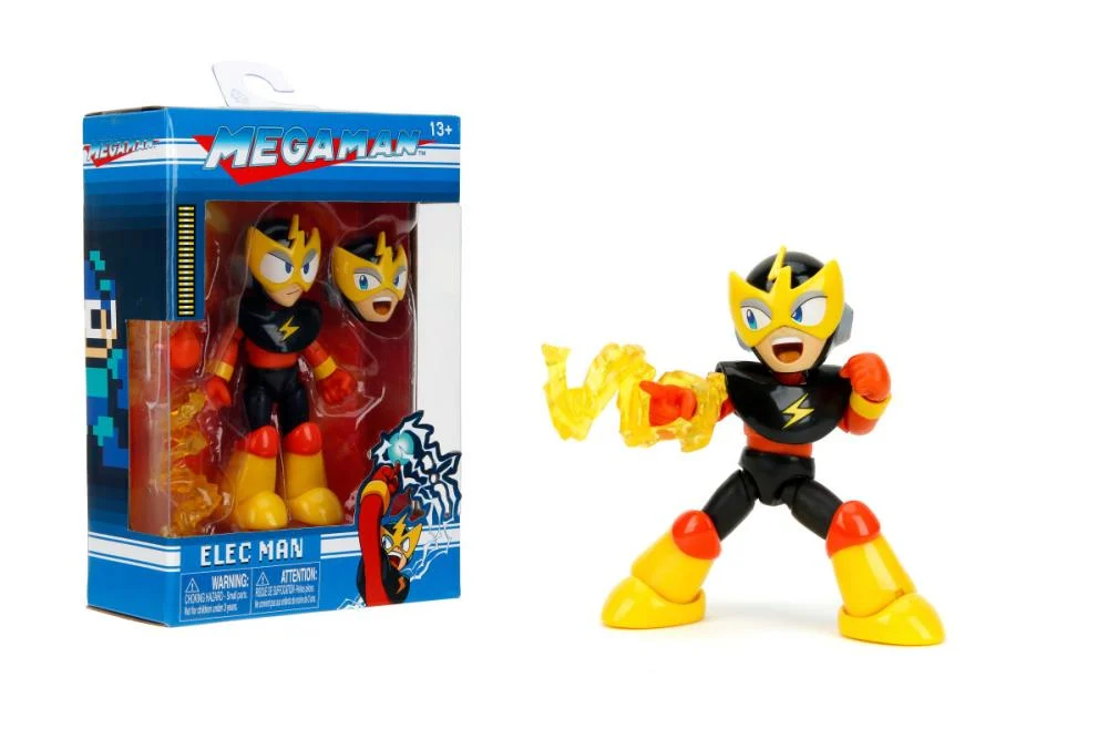Jada Toys 1/12 Scale 6-Inch Mega Man Action Figure Set - Hyper Bomb, Elec Man & Cut Man Collectible Figures for Display & Gaming Enthusiasts