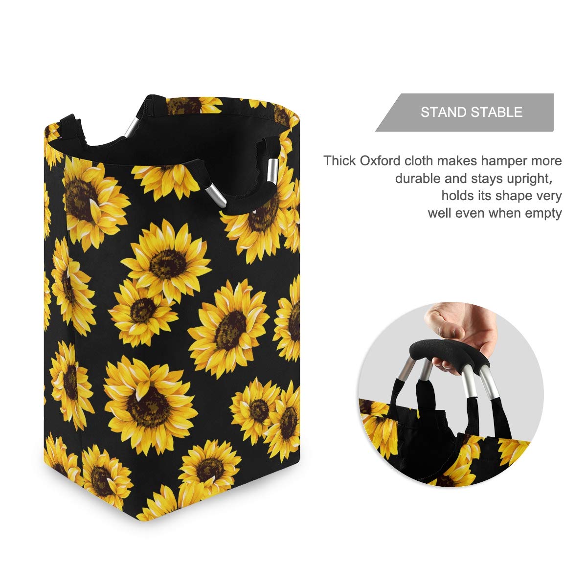 Large Foldable Waterproof Laundry Hamper - Durable Oxford Cloth Collapsible Clothes Basket with Handles for Home, Bathroom, Bedroom | Perfect for Laundry Organization, Travel & College Dorm Storage
