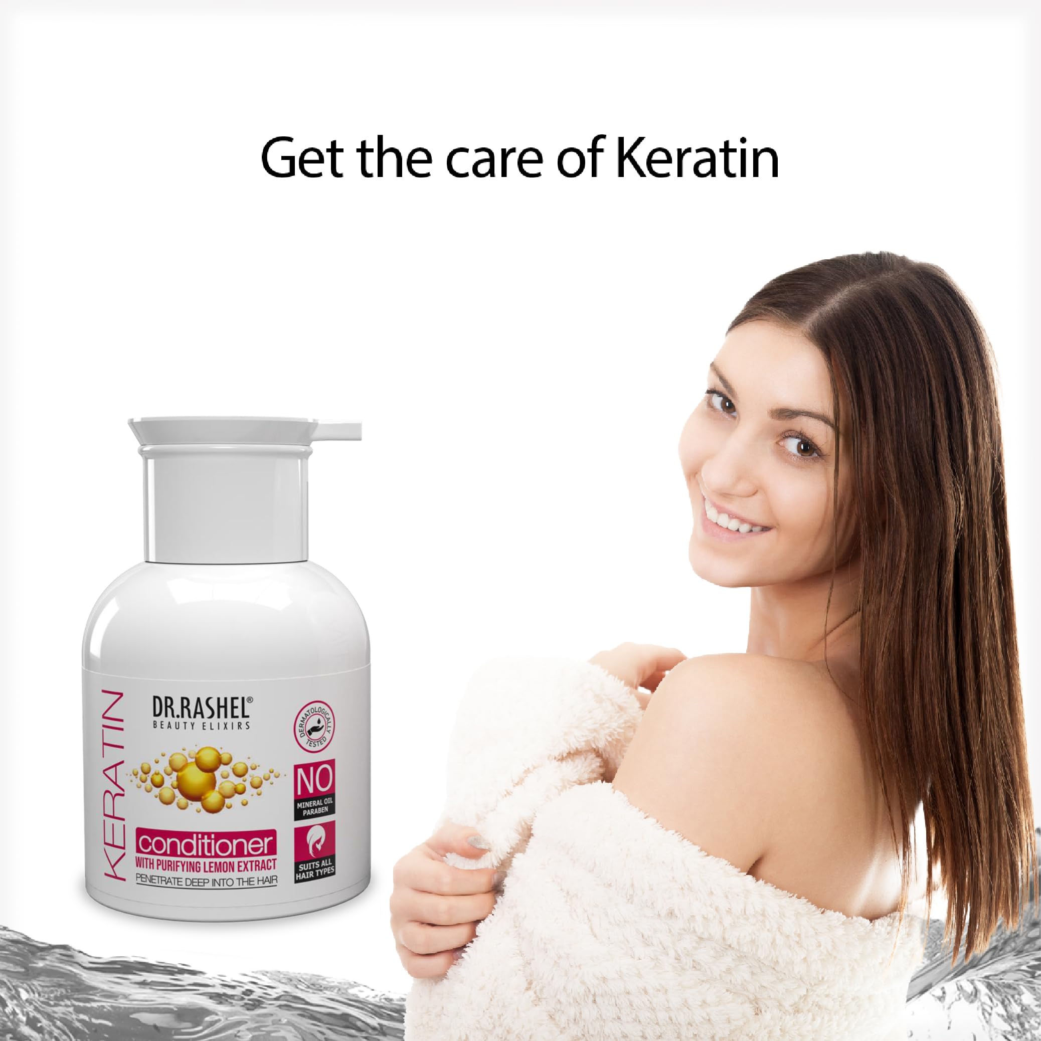 DR.Rashel Keratin & Lemon Extract Hair Conditioner - Deep Moisturizing Treatment for Hair Growth & Elasticity - 200ml for Men & Women - Perfect for Dry, Damaged Hair & Daily Hair Care Routine