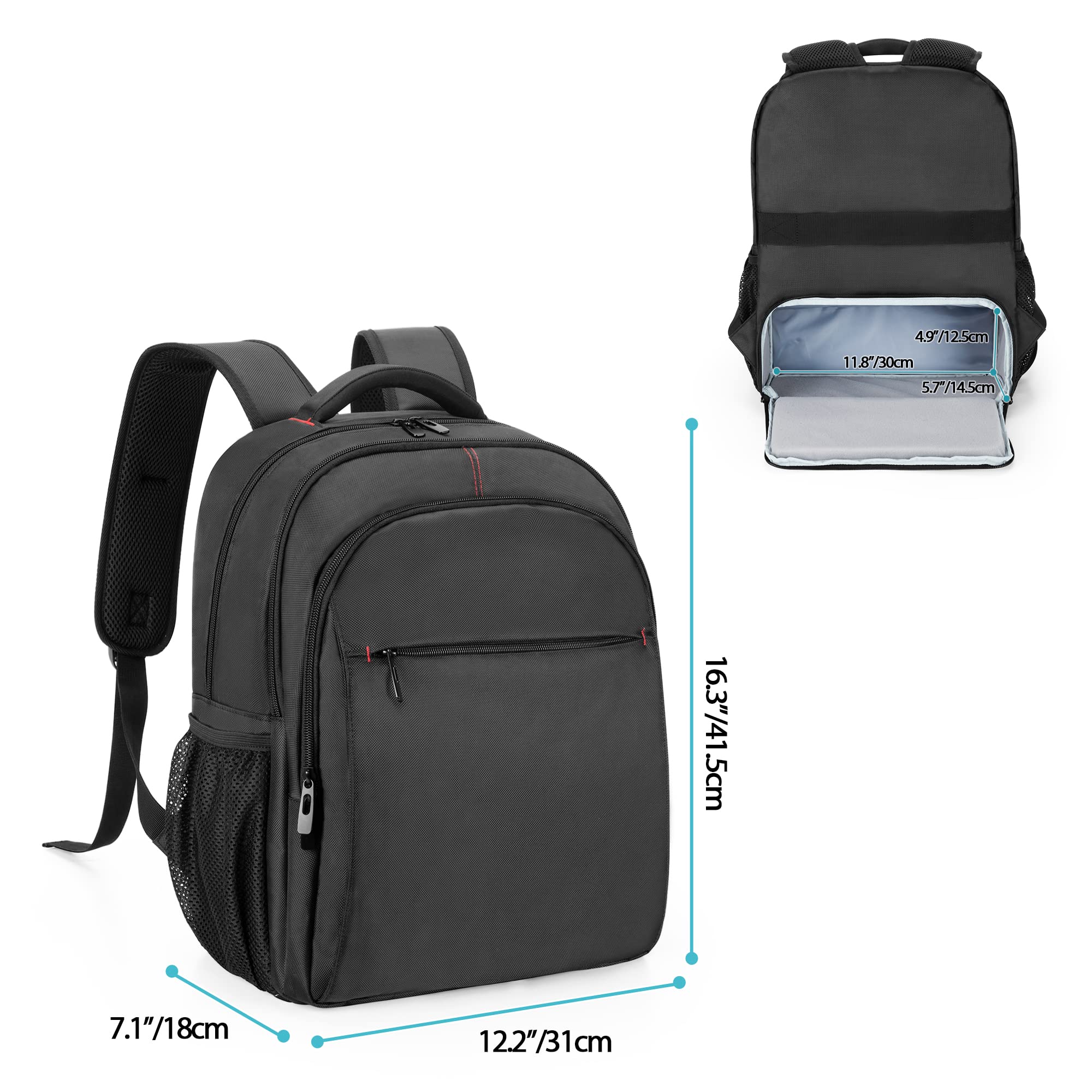 CURMIO CPAP Travel Backpack for ResMed & Philips - Black (Patented) - Perfect for Air Travel & Camping