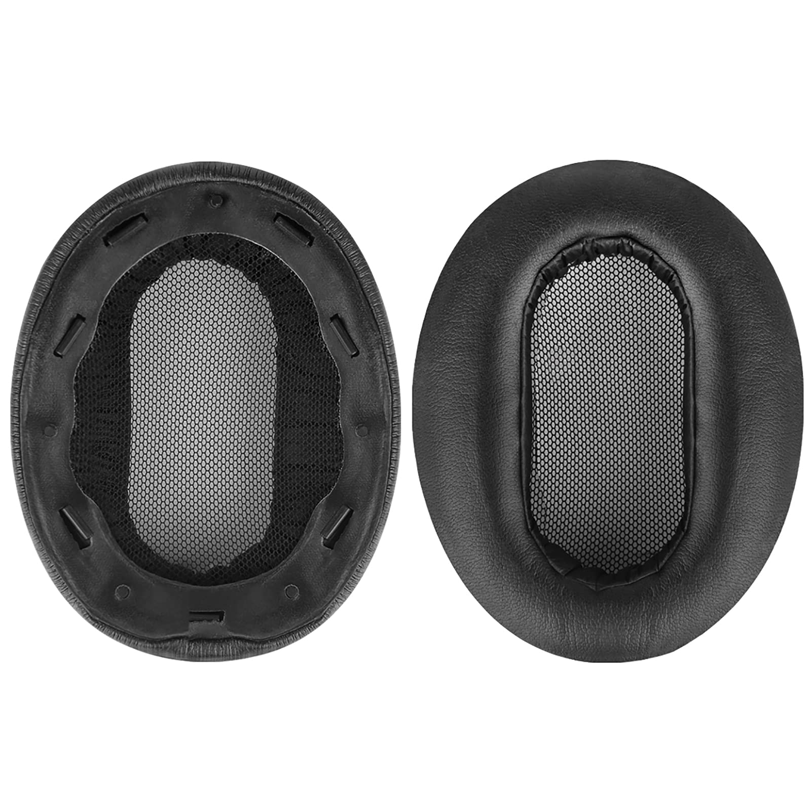 Geekria QuickFit Replacement Ear Pads for Sony MDR-1AM2 Headphones - Premium Black Ear Cushions with Plastic Ring - Comfortable Noise Isolation Earpads for Gaming, Music & Office Use