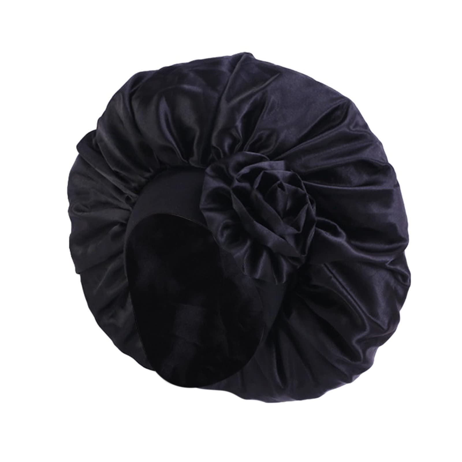 FORESTIME Sleep & Leisure Hat - Adjustable Loose/Tight Fit, Double Layer with Satin Lining - Foldable Packable for Travel, Beach, Yoga & Home Use