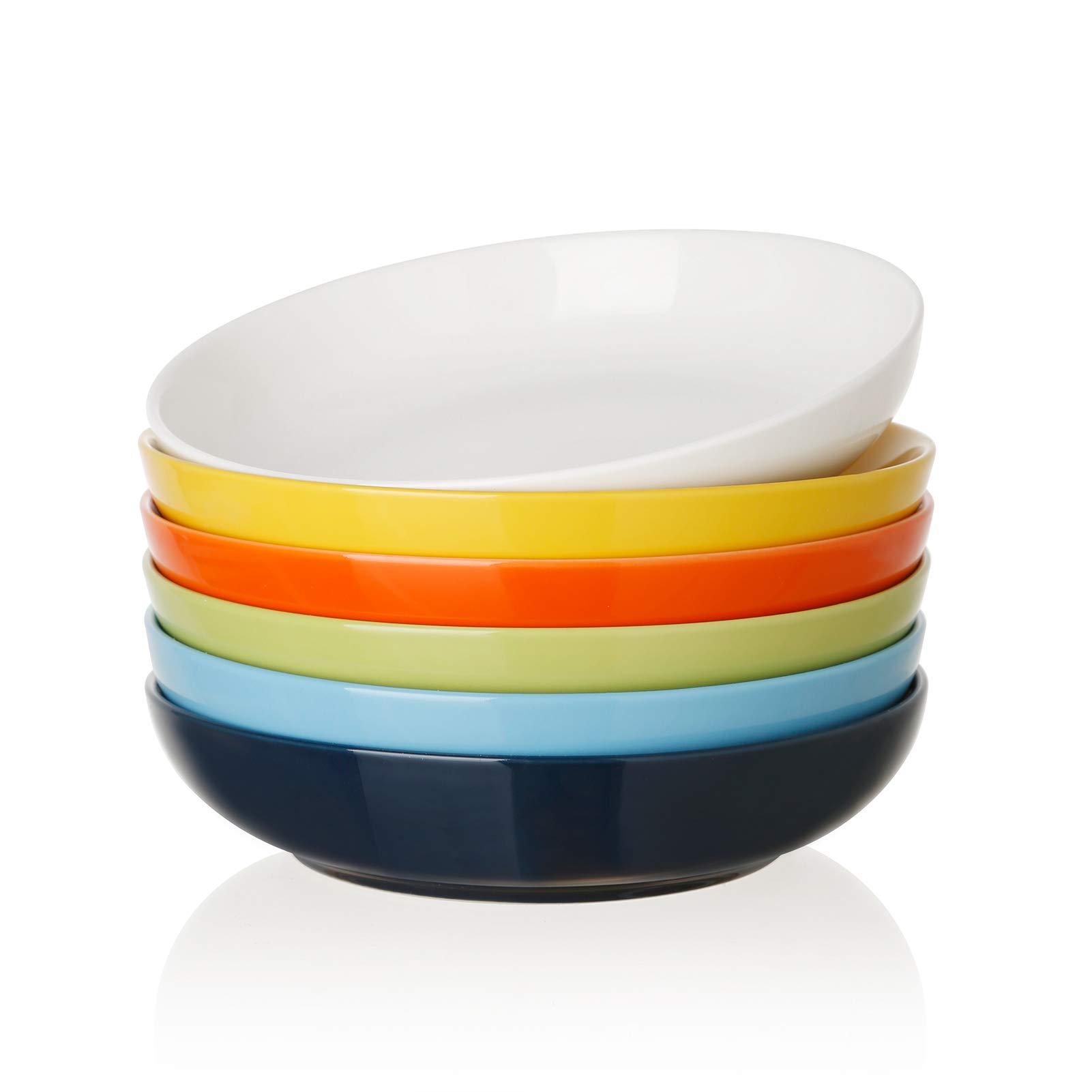 Sweejar 23oz Ceramic Pasta Bowls Set of 6 - Versatile Serving Bowls for Pasta, Salad, Soup, Cereal & Desserts - Microwave & Dishwasher Safe - Perfect for Family Dinners, Entertaining & Everyday Use